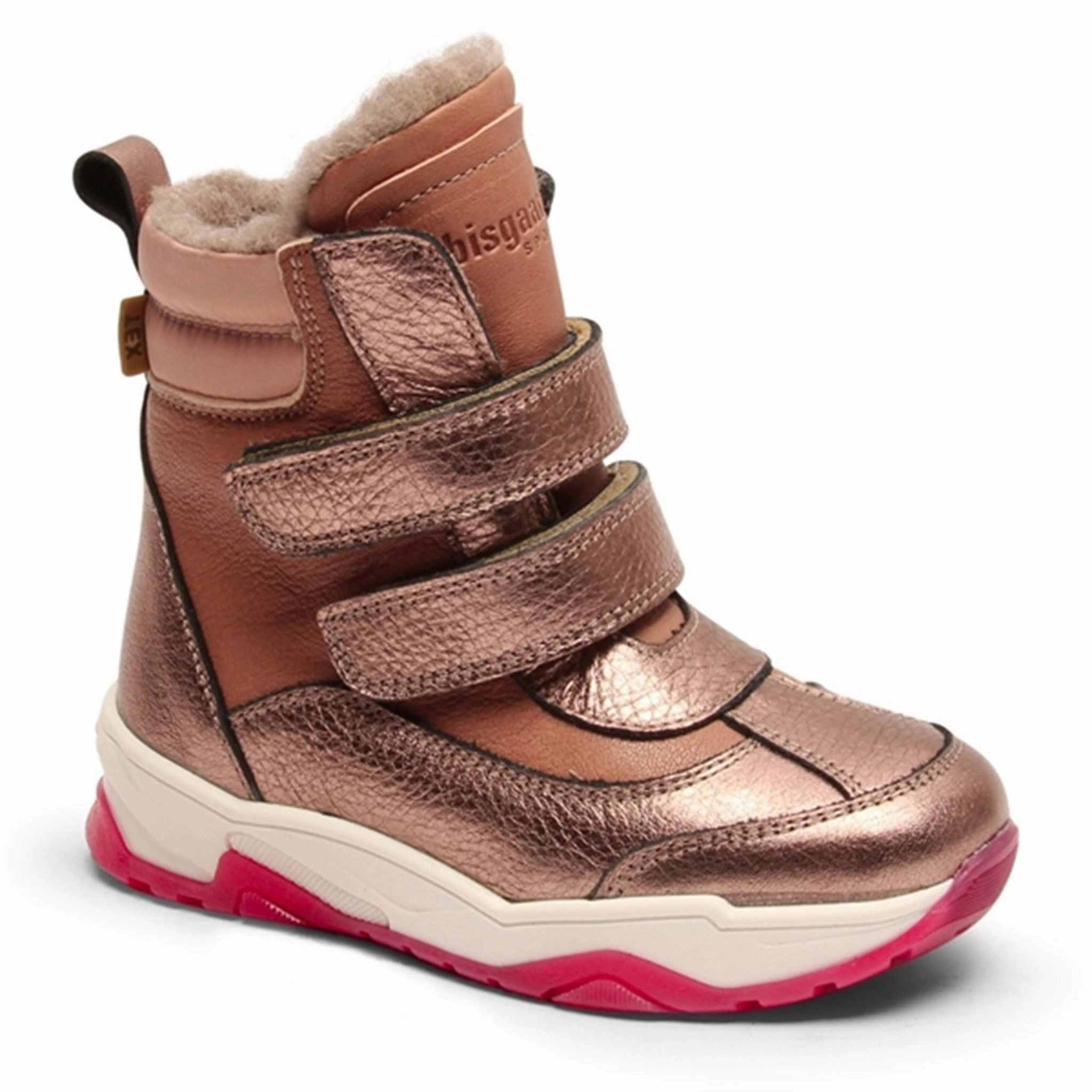 Bisgaard Dorelle Tex Boots Rose Gold Metallic Impact Resistant London Edge