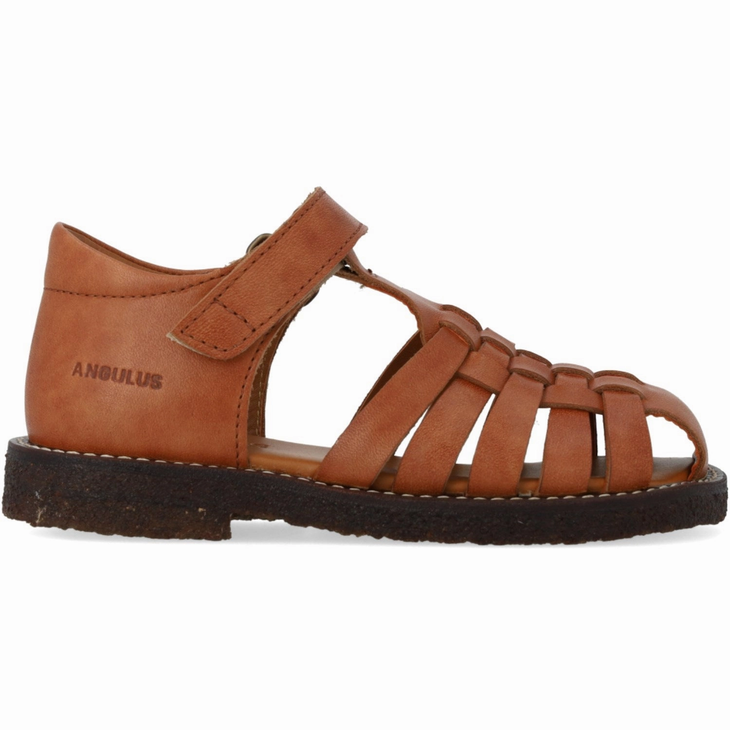 Angulus Tan Braided Leathersandal Slip-On Comfort