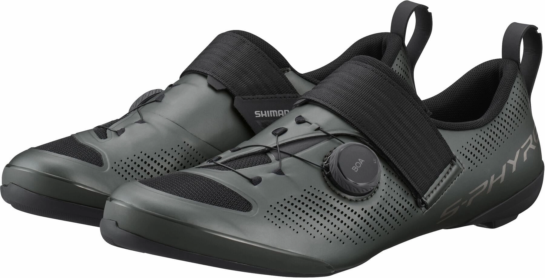 Impact Guard Shock Dispersing Hexagons Shimano TR903 S-Phyre Road Cycling Shoes - Grey