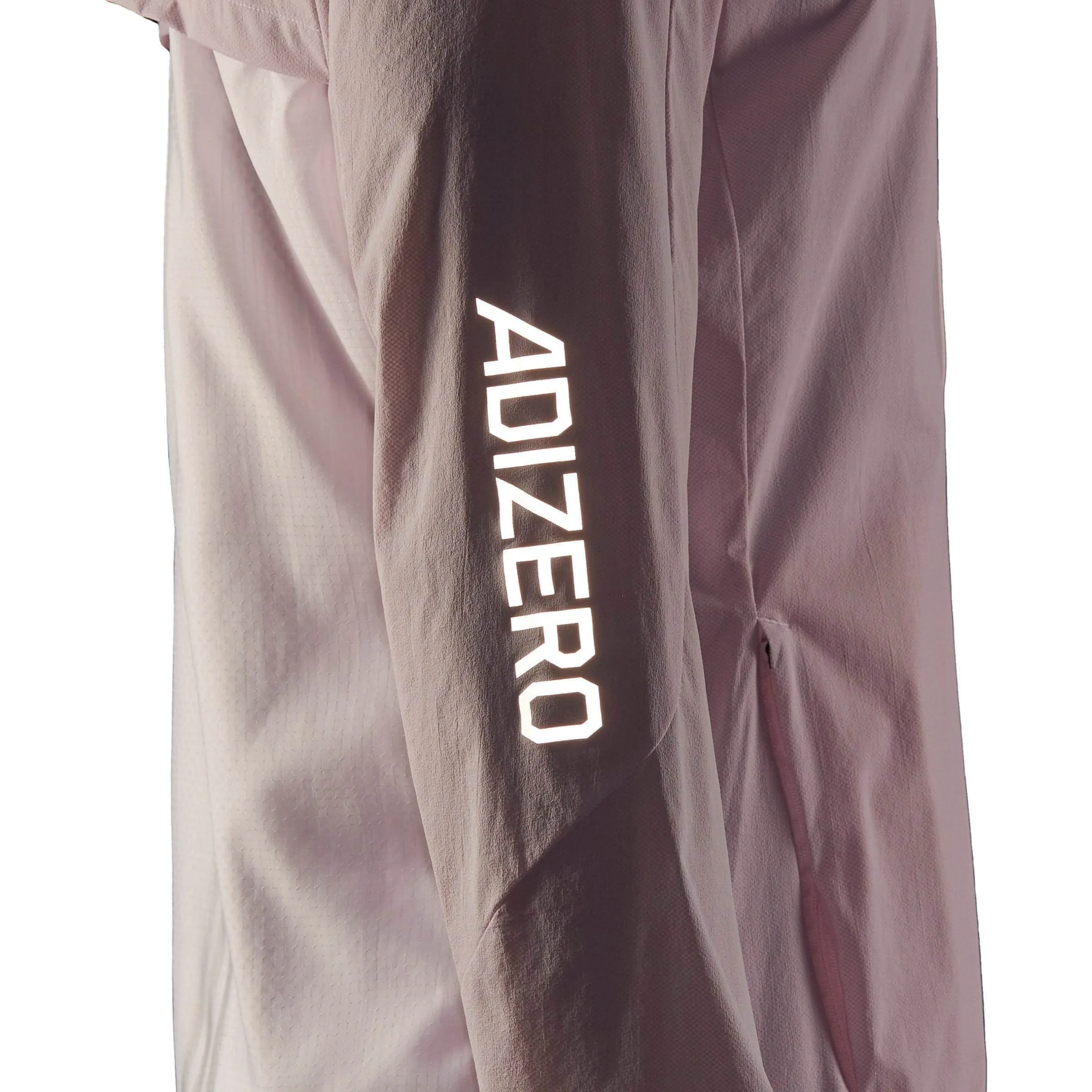 adidas Adizero Marathon Mens Running Jacket - Pink Button Snap Conversion Light Fit