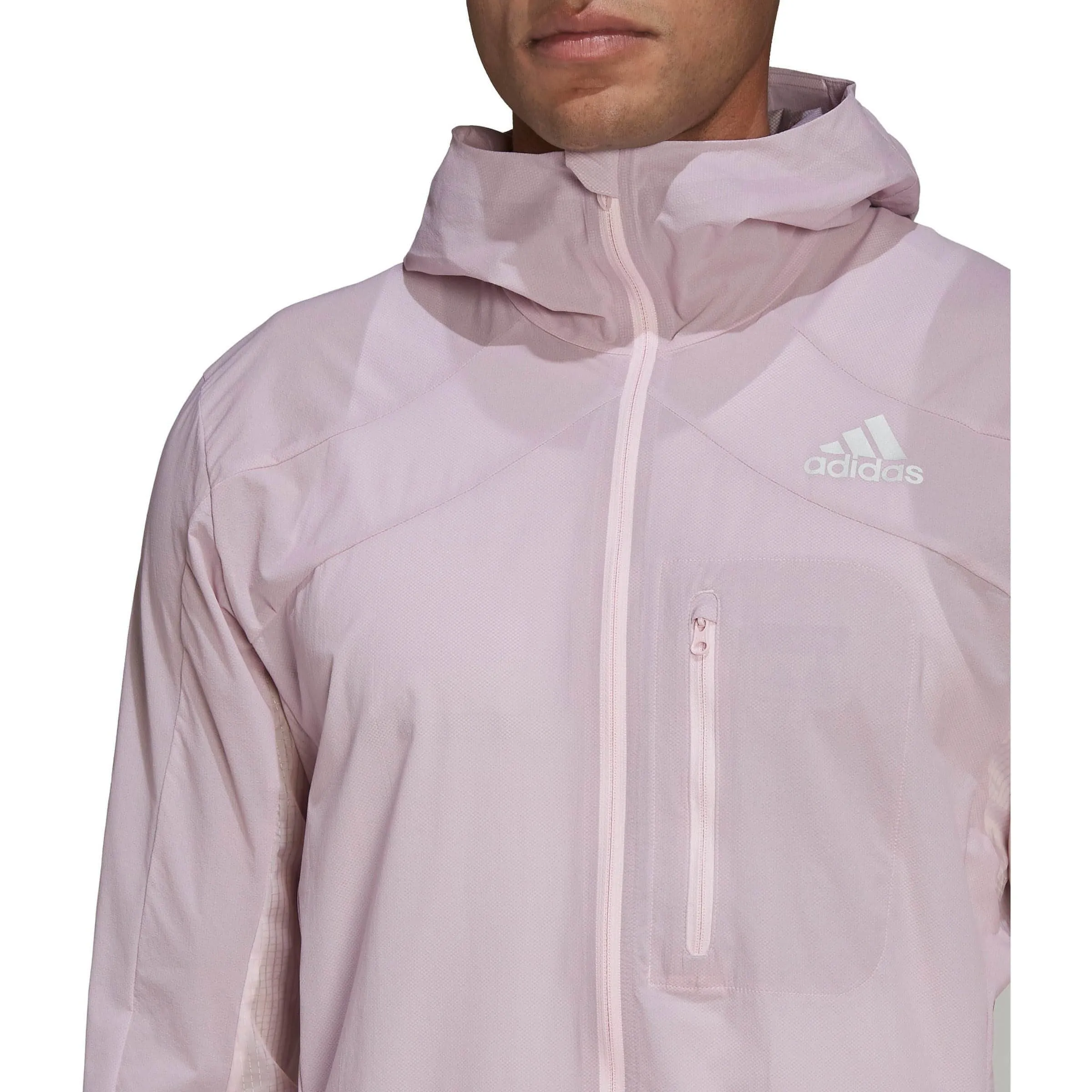 adidas Adizero Marathon Mens Running Jacket - Pink Concentration Dive