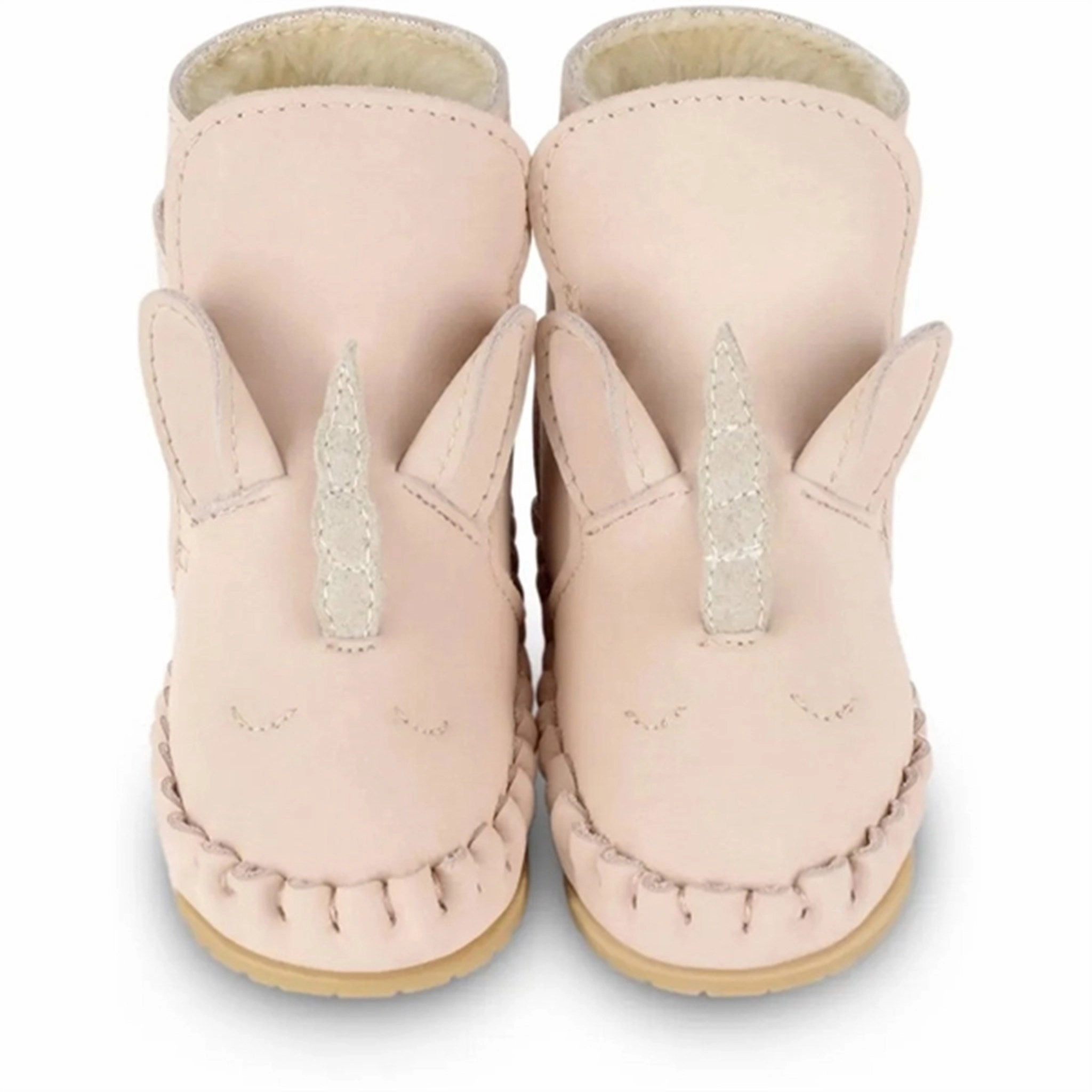 Donsje Baby Kapi Special Lining Futter Unicorn Light Rose Leather Closed Toe Design