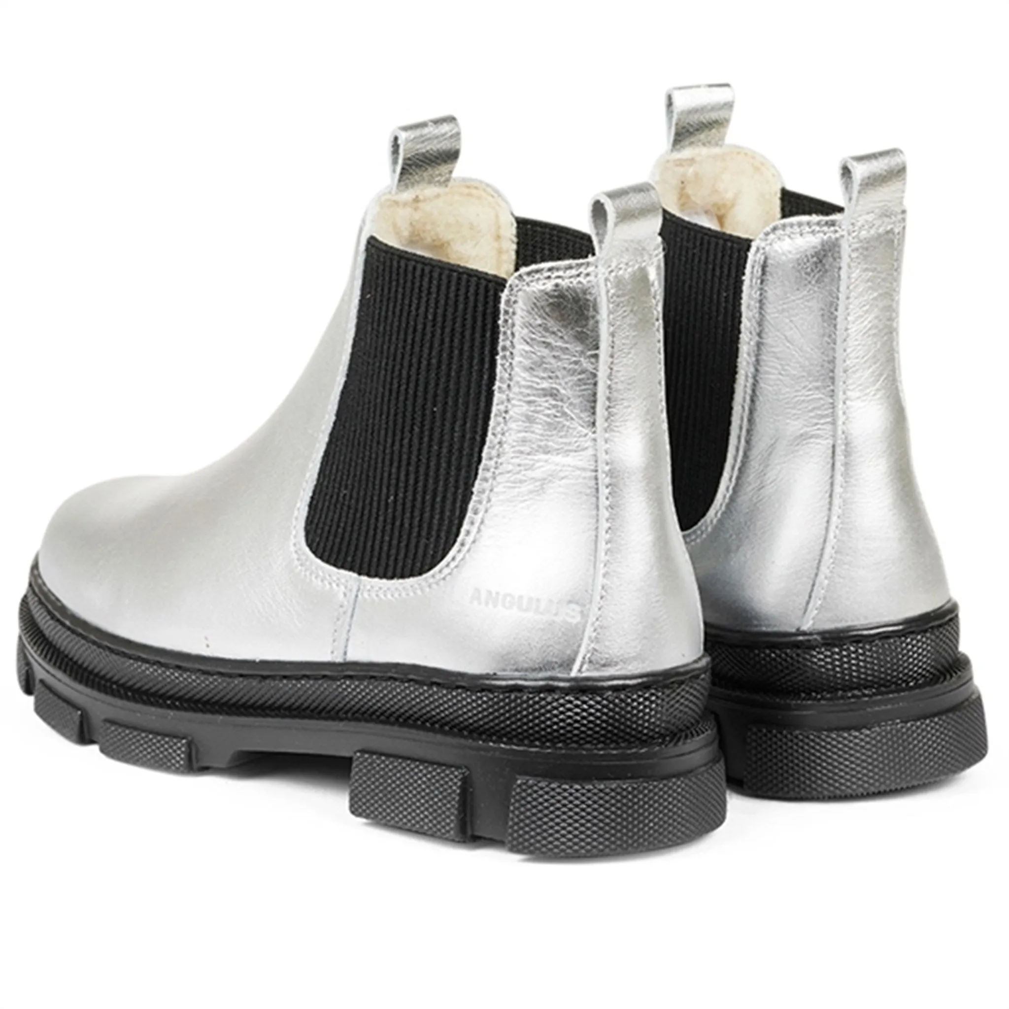 Angulus Boots With Elastic Band Silver/Black Quality Sole