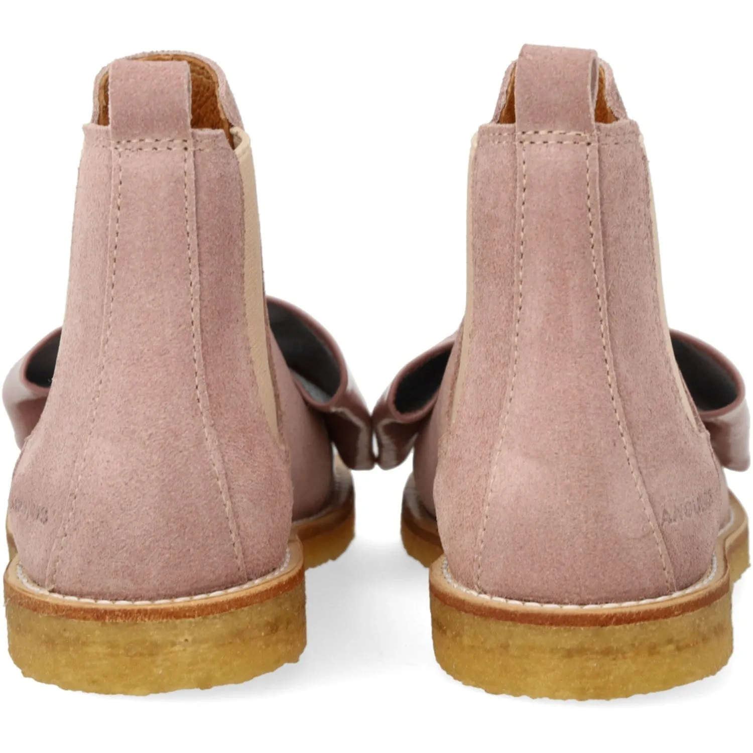 Easy Layer Angulus Faded Rose/Rose Elastic Chelsea Boot with Bow