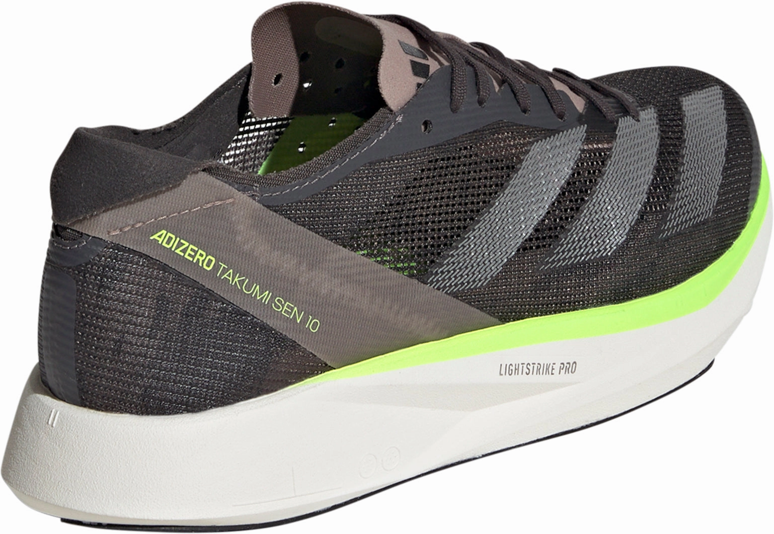 adidas Adizero Takumi Sen 10 Womens Running Shoes - Grey Gradual Heel Bevel