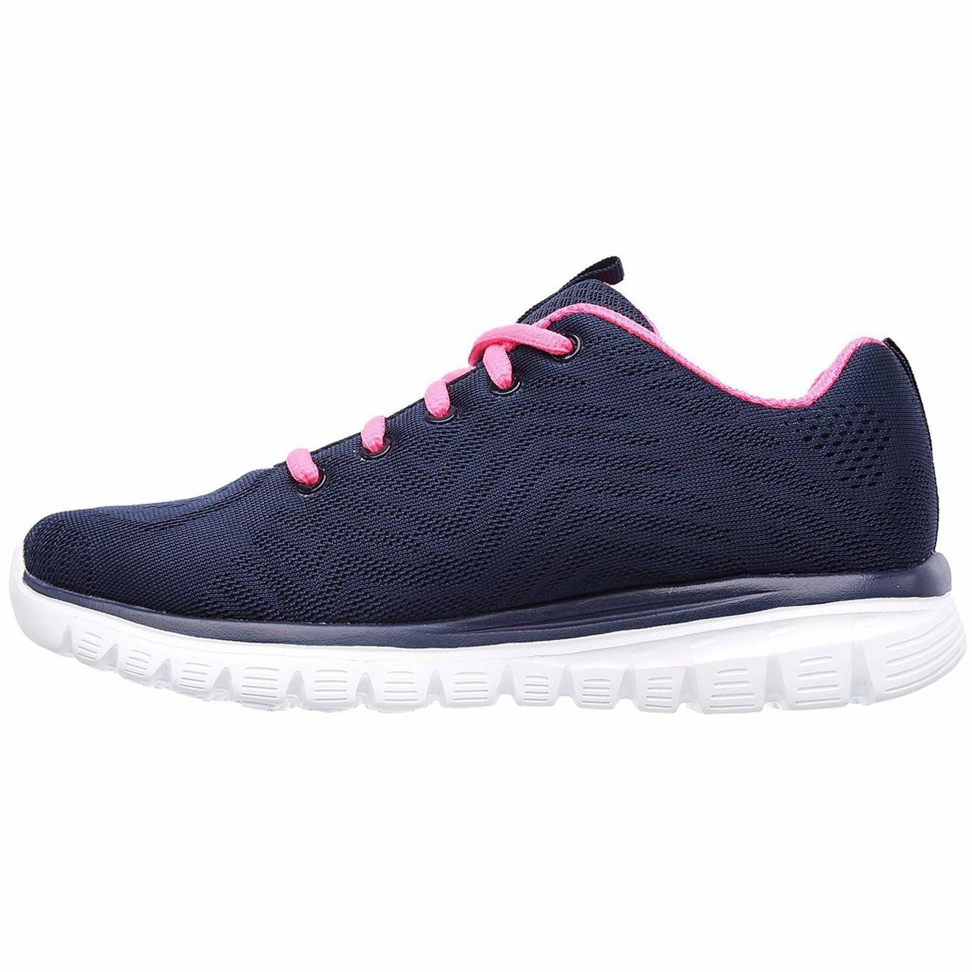 Skechers Graceful WIDE FIT Womens Training Shoes - Navy City Ready
