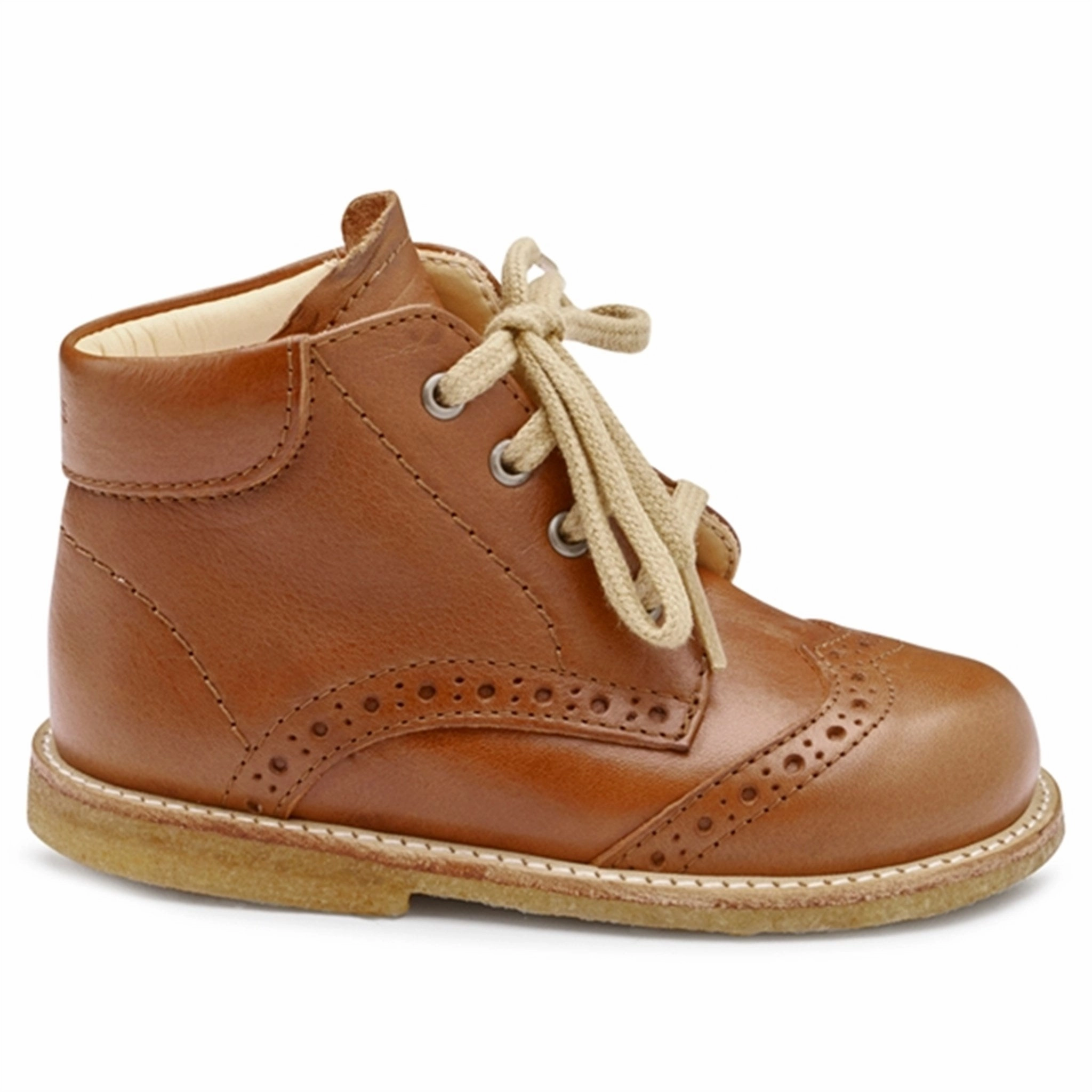 Balanced feel Indoor Walk Angulus Starter Shoe W. Laces Cognac