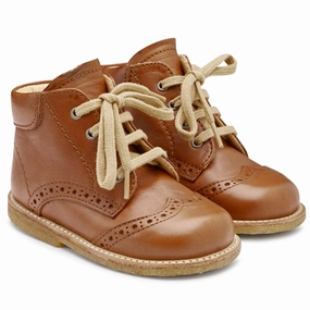 Angulus Starter Shoe W. Laces Cognac Unisex Fit Non Slip