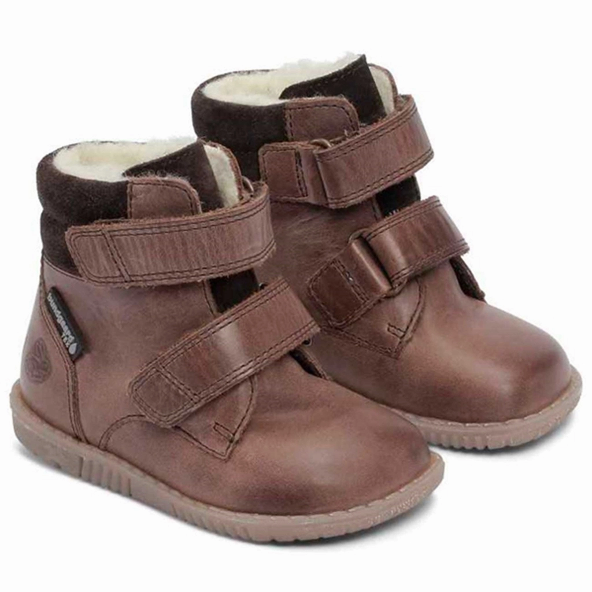 Bundgaard Rabbit Boots Velcro Brown Compression Molded Sole Abrasion   Resistant