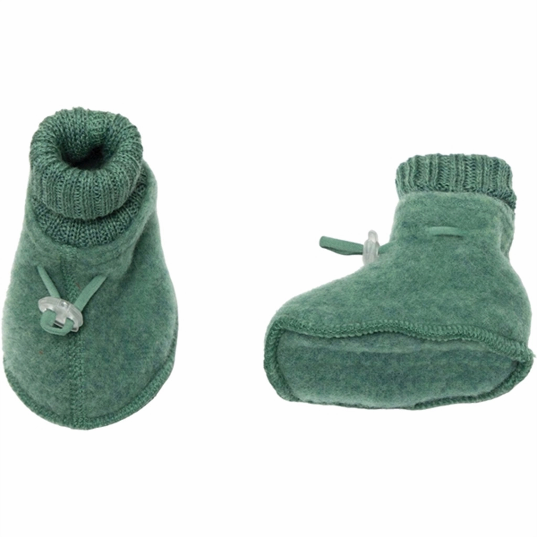 Joha Soft Wool Green Booties Non Irritating Seams
