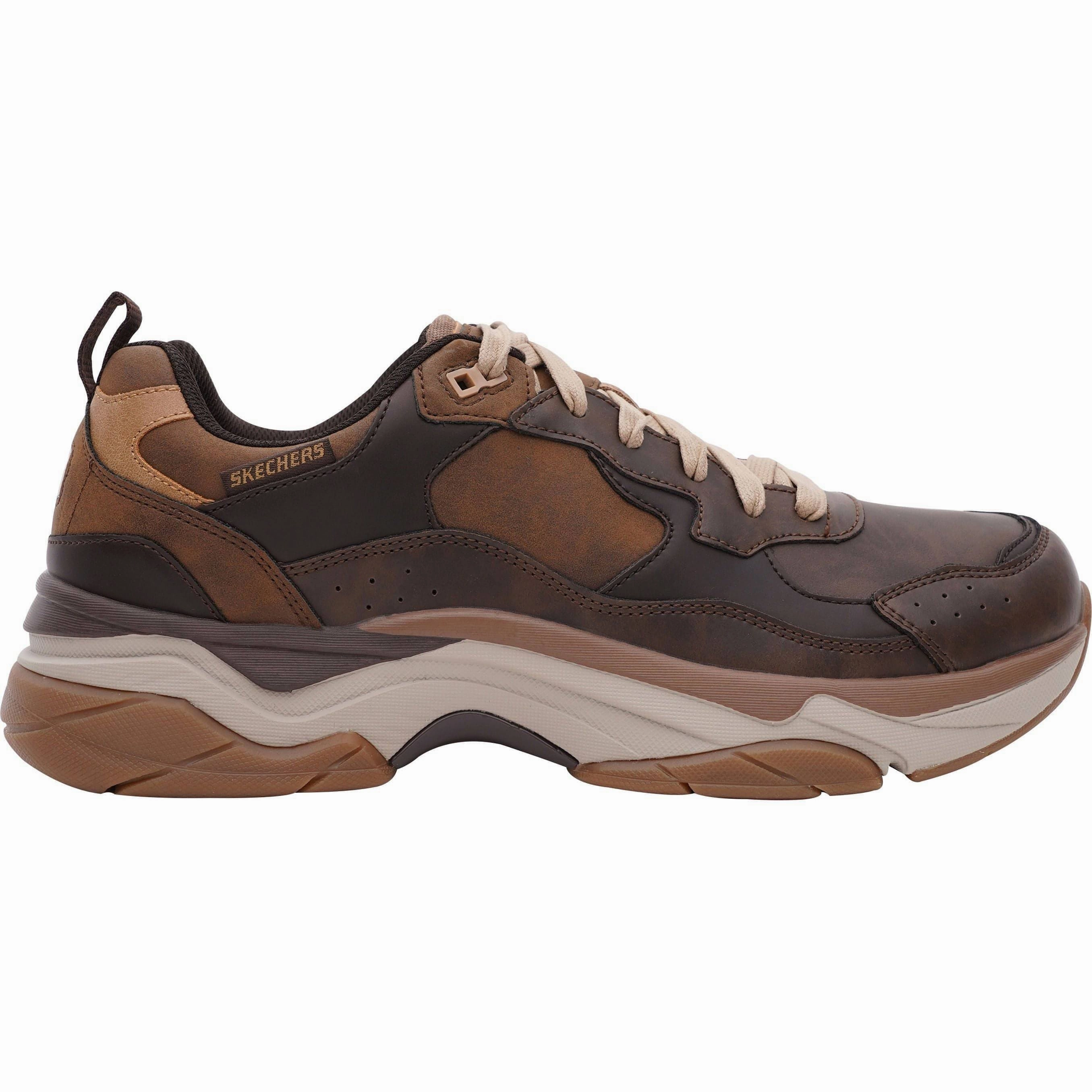 Skechers Staxed Brandin Mens Walking Shoes - Brown Foot Stability