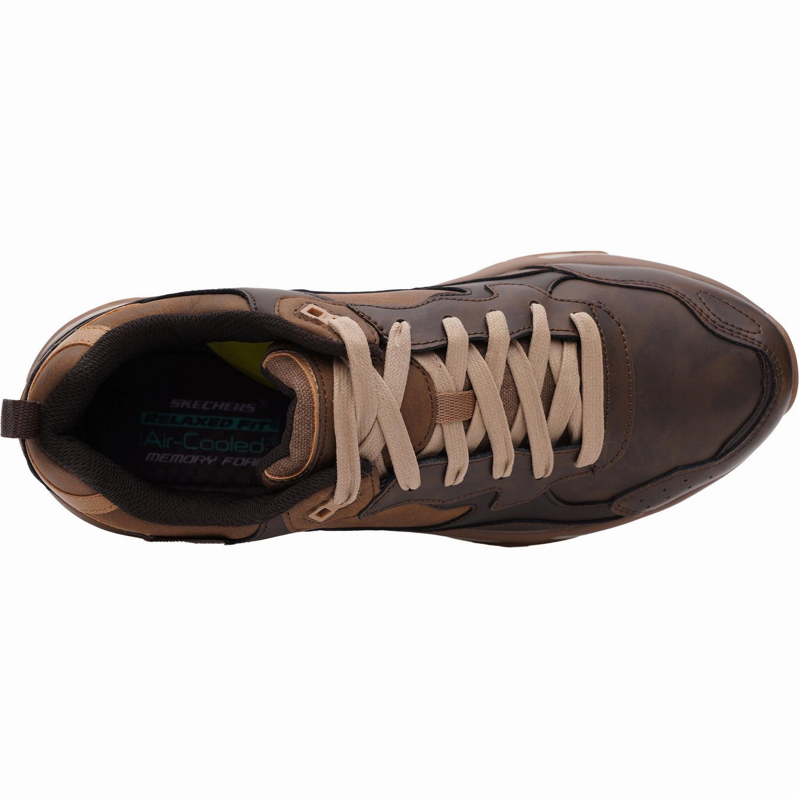 for people who want a good traction product Cutting - edge Skechers Staxed Brandin Mens Walking Shoes - Brown