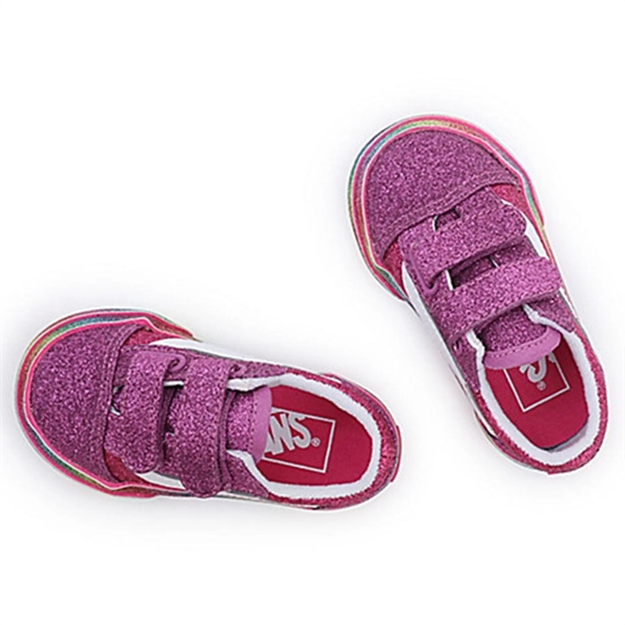 VANS TD Old Skool V Sneakers Glitter Rainglow Pink/Multi Speed-Friendly Versatile Trend