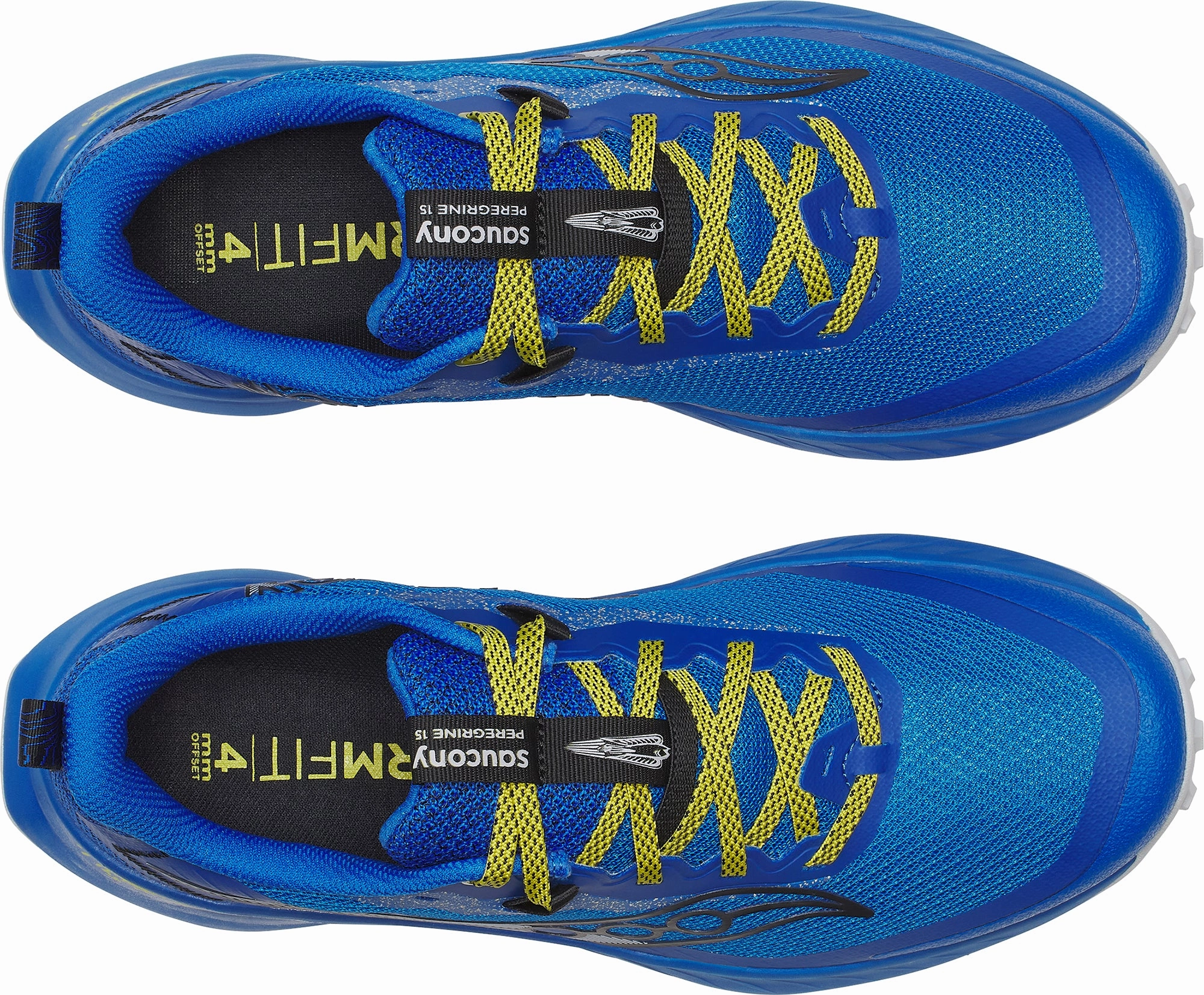 fartlek runs Airflow Channeling Saucony Peregrine 15 Mens Trail Running Shoes - Blue