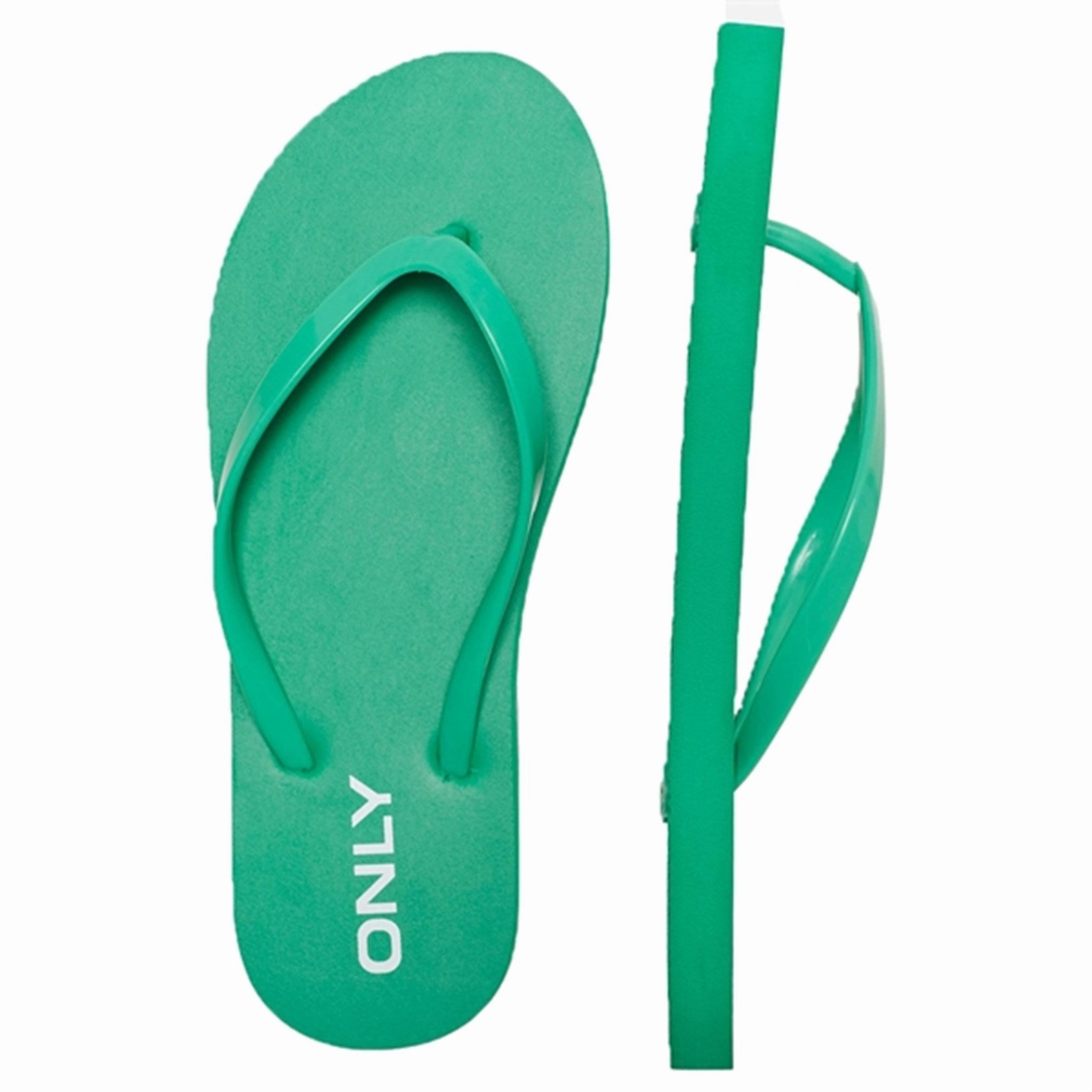 Seamless Heel Cushioning Kids ONLY Kelly Green Lisa Flower Flip Flop