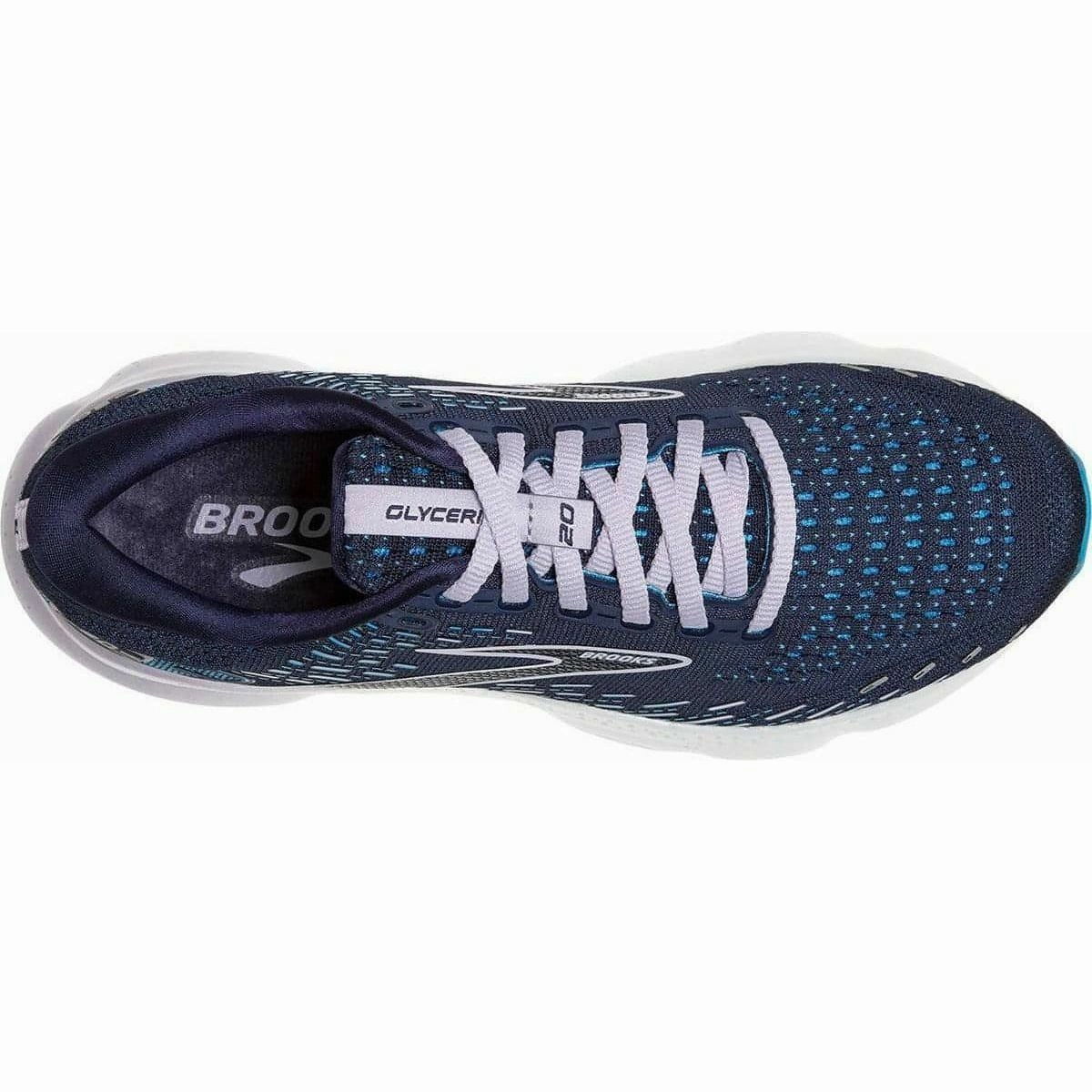 Brooks Glycerin 20 Womens Running Shoes - Blue Multi   Directional Flex ultramarathon