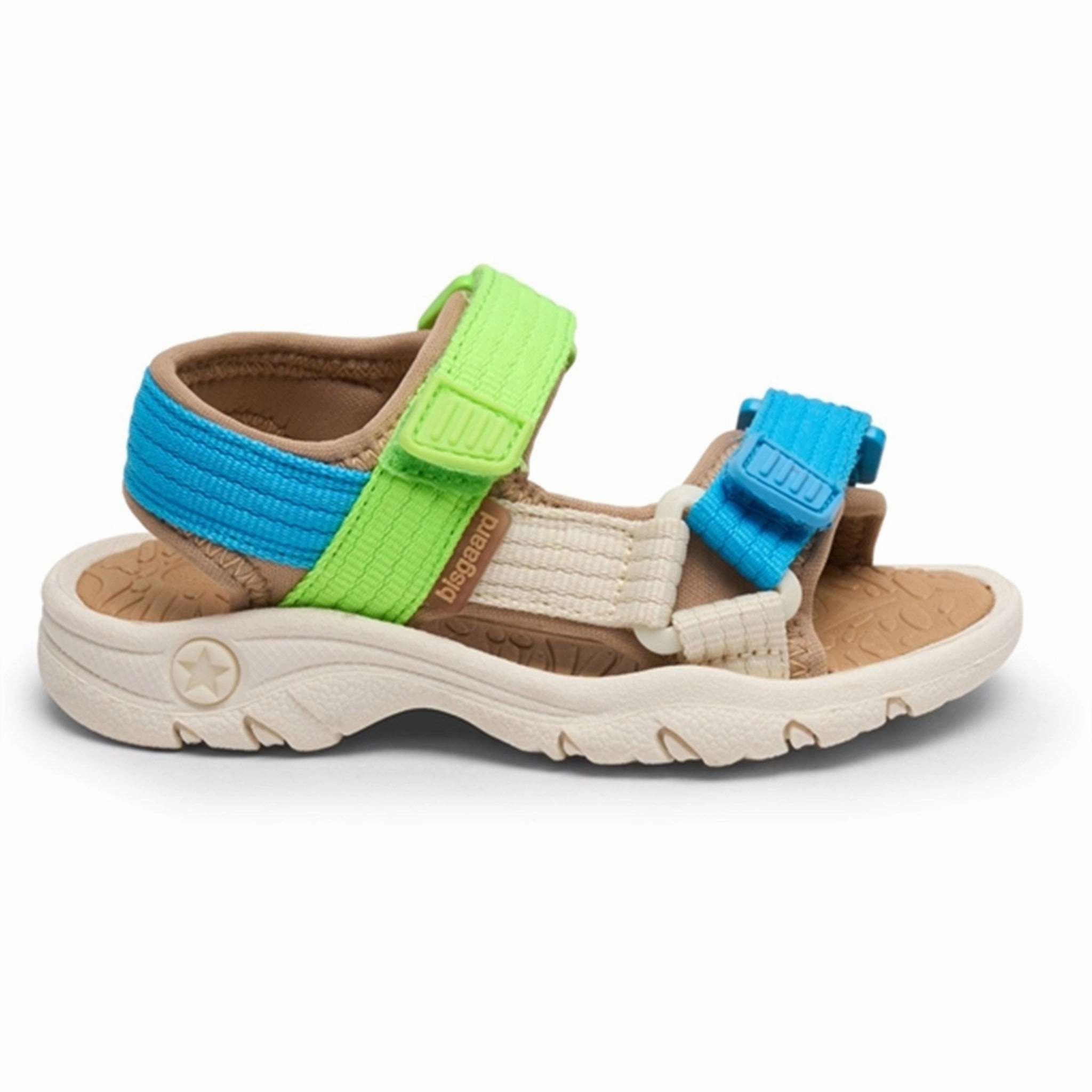 Shock Absorbing Midsole Bisgaard Nico Sandal Bright Blue/Green