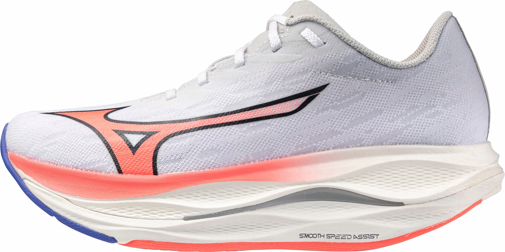 Mizuno Wave Rebellion Flash 3 Womens Running Shoes - White Comfortable Insole
