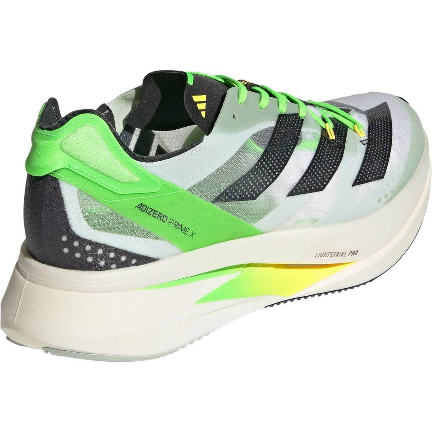 amateur joggers' shoes Molded Collar Padding adidas Adizero Prime X Running Shoes - Green