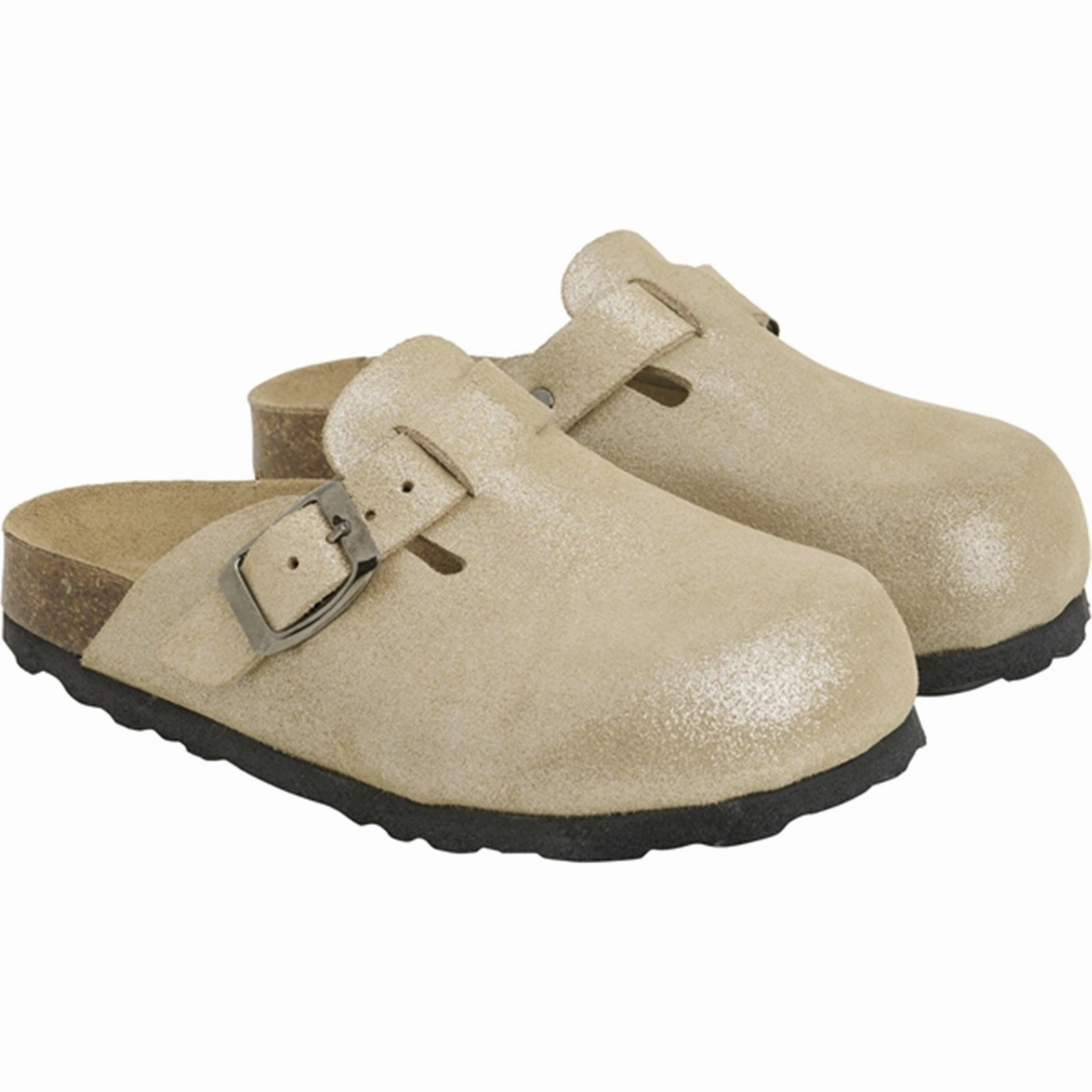 Simple Footwear En Fant Slippers Nubuck Leather Champagne Beige