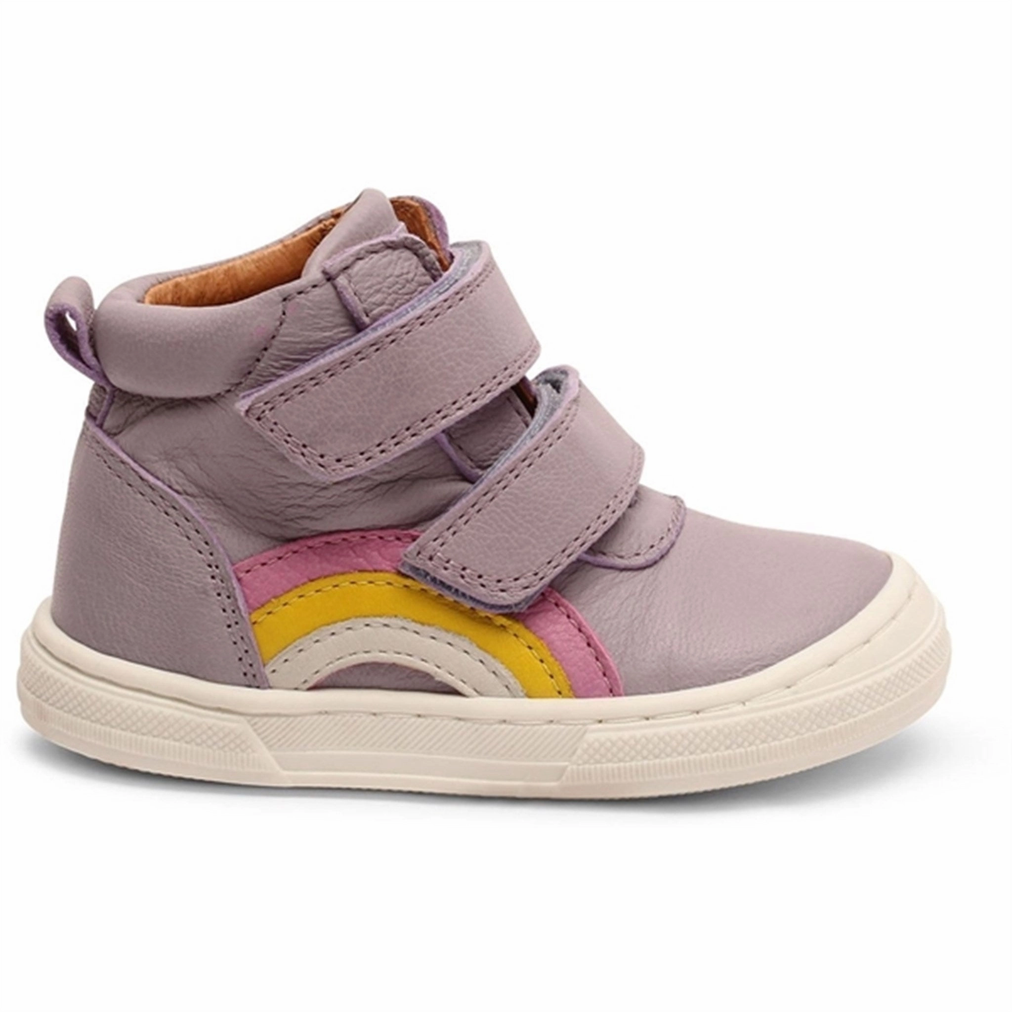 Bisgaard Rainbow Velcro Shoe Purple Fire Side Memory Foam Footbed