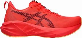 Asics NovaBlast 5 Womens Running Shoes - Red Rough surface grip Snug Heel Cup