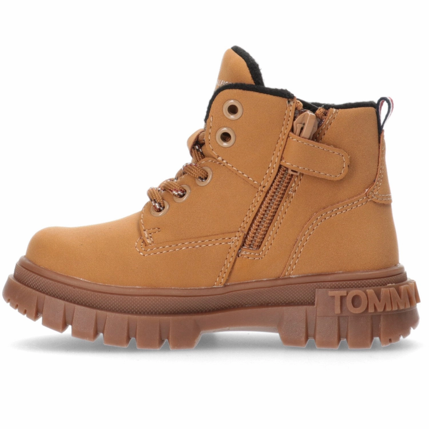 Grippy Outsole Functional Minimalist Cozy And Warm Tommy Hilfiger Ochre Lace-Up Bootie