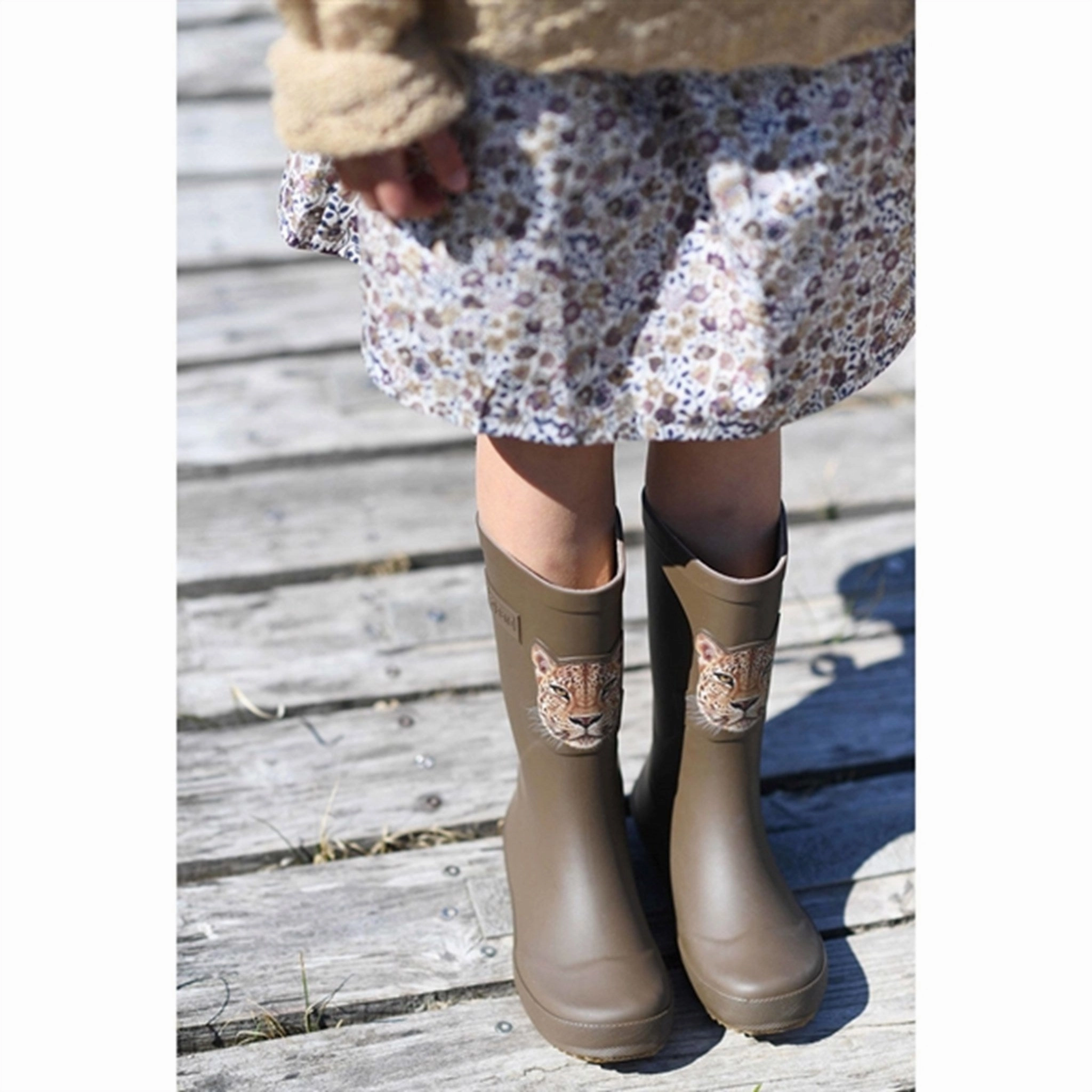 Secure And Comfortable Bisgaard Basic Rubber Boots brown Jaguar