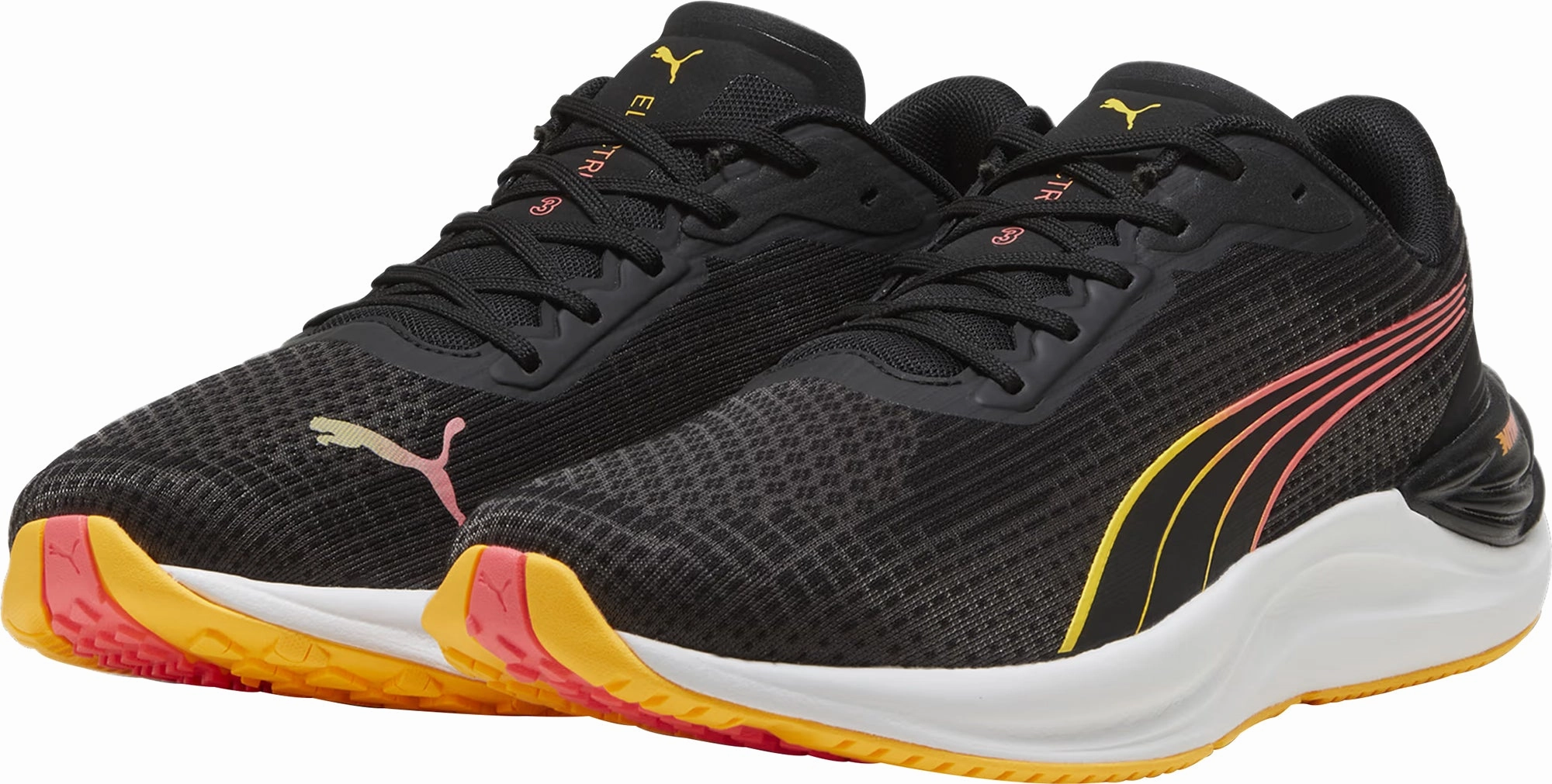 Puma Electrify Nitro 3 Mens Running Shoes - Black Advanced Airflow running in a city park shoes