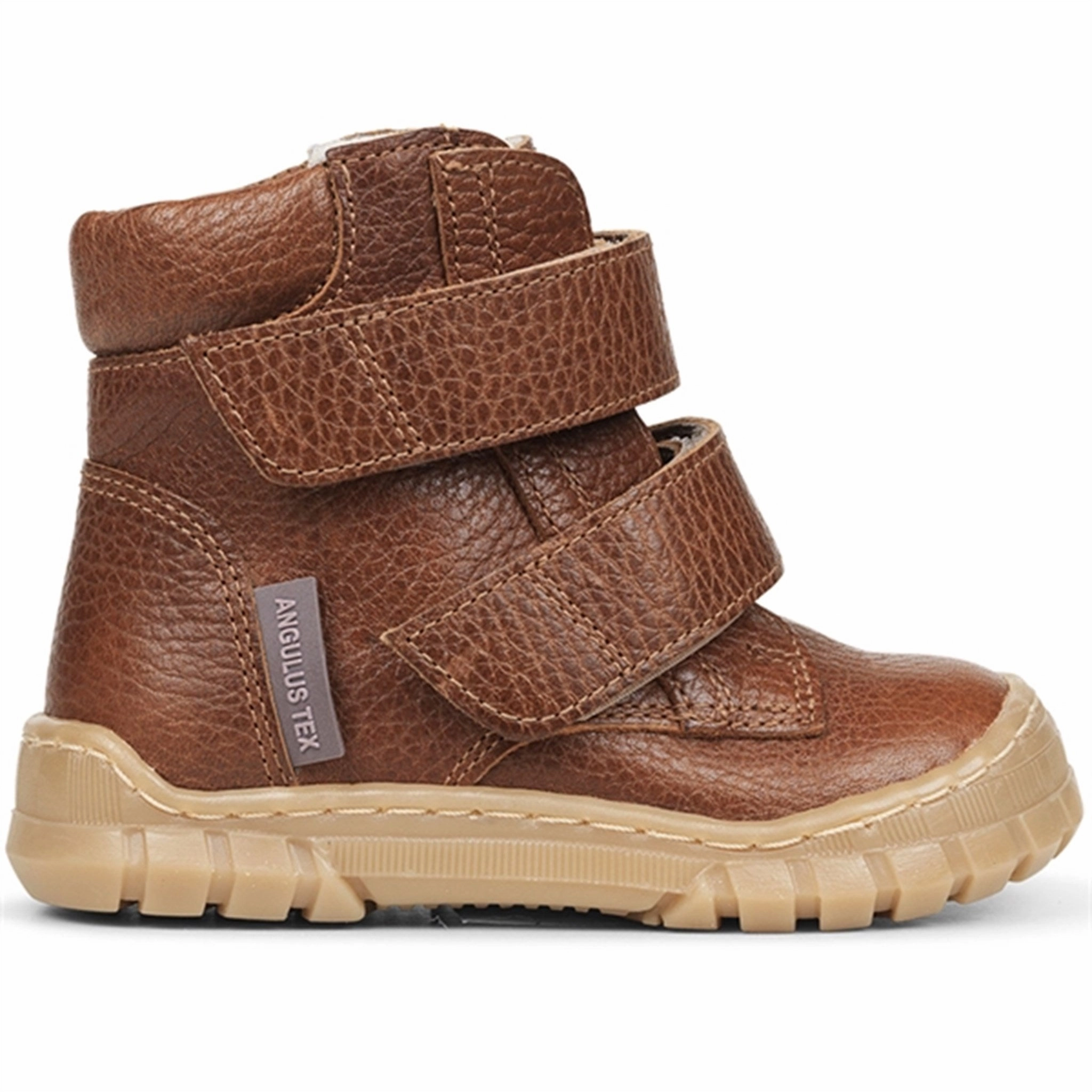 Angulus Beginner Tex Boots w Velcro Cognac Waterproof Morning Walk