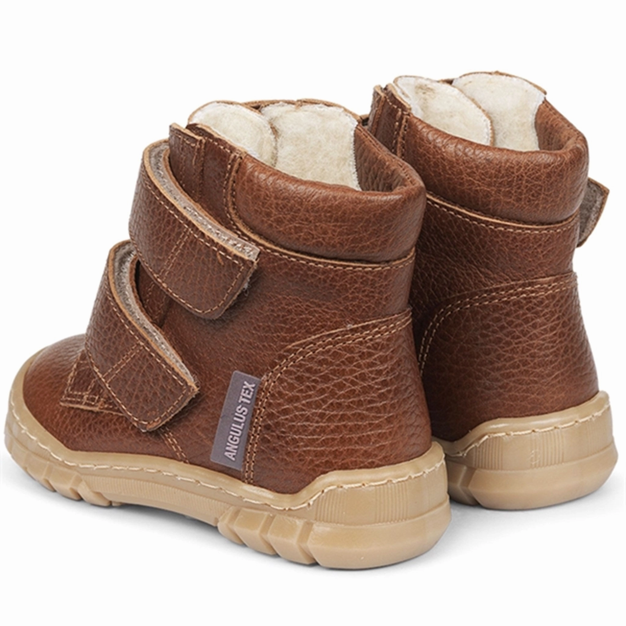 Toe Protection Outback Travel Angulus Beginner Tex Boots w Velcro Cognac