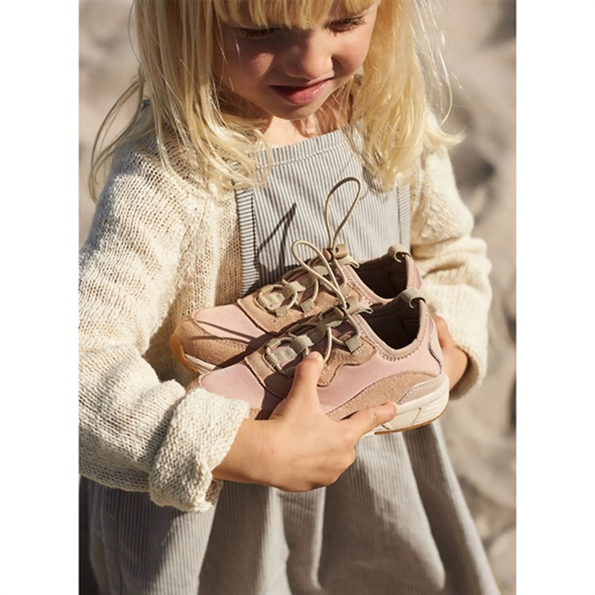 Wheat Slip On Shoe Arta Beige Rose Ankle Collar Padding High Traction Grip