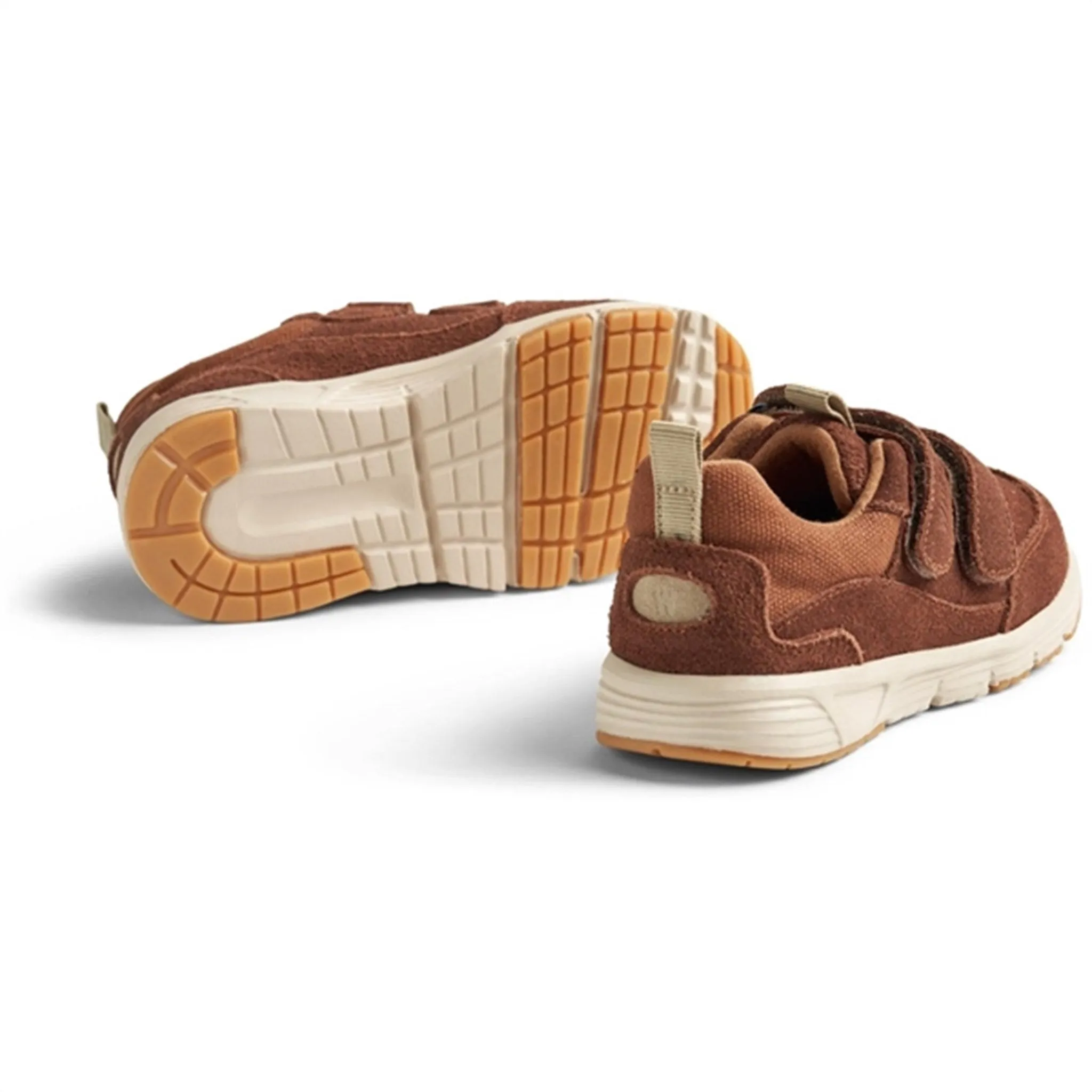 Modern Casual Dynamic Flex Grooves Wheat Sneaker Double Velcro Alin Cognac