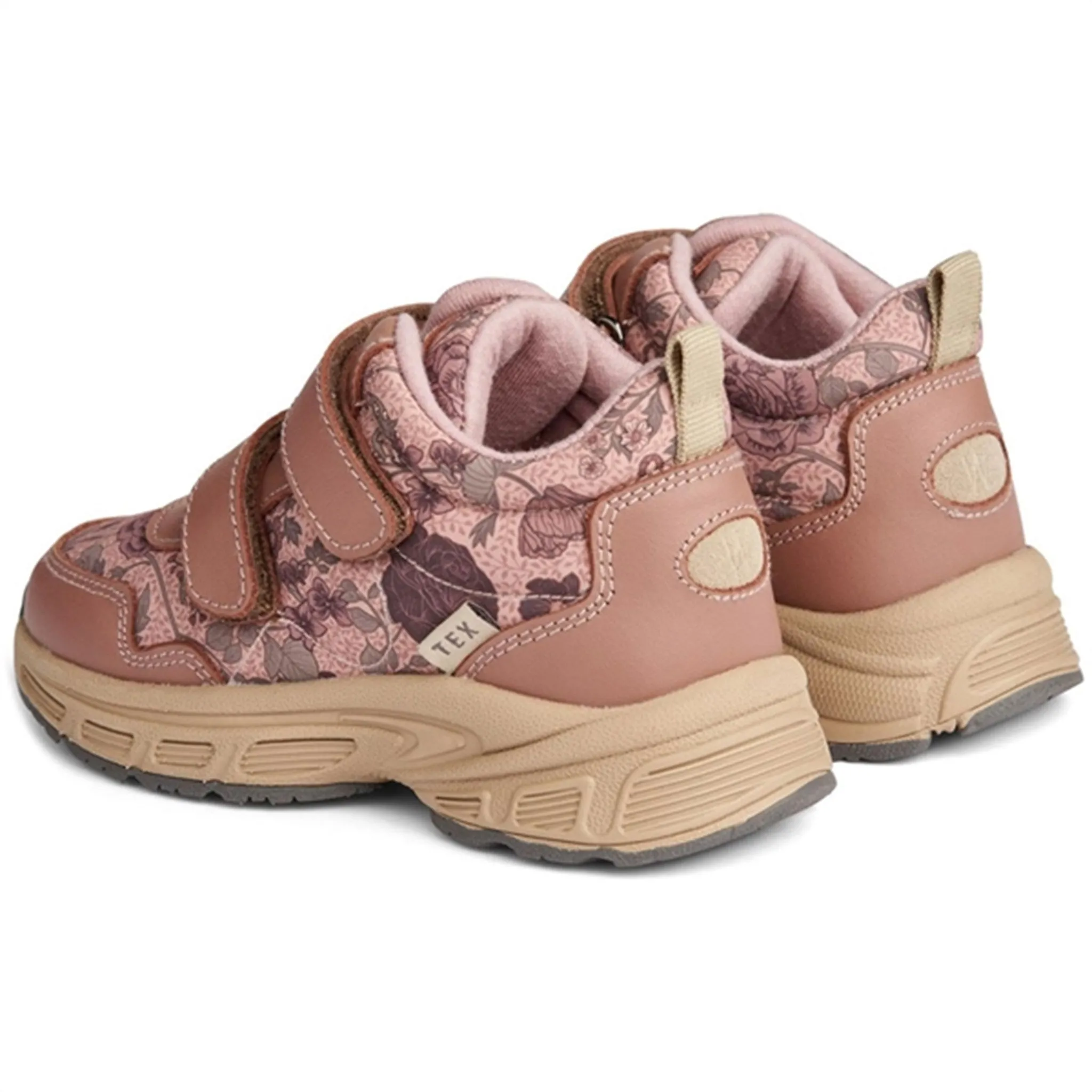 Reinforced Achilles Pad Boosted touch Wheat Sneakers Leony Tex Dusty Rouge