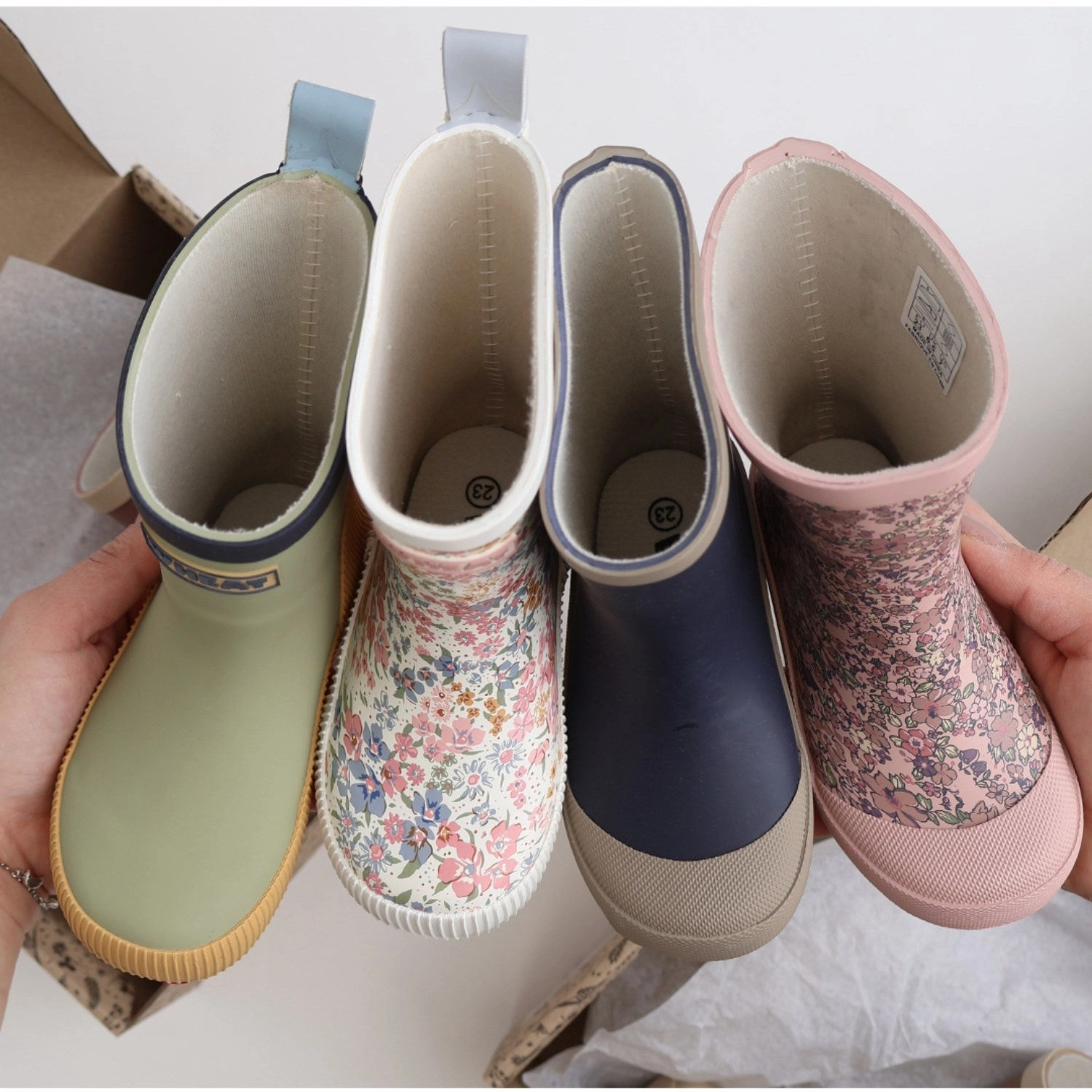 Protective Gear Daily Movement Wheat Ink Rubber Boot Muddy