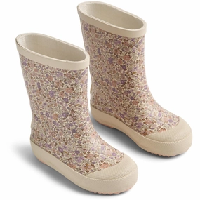 Wheat Lilac Flower Meadow Rubber Boot Muddy Zero Break In Comfort Grippy Outsole Snowy Path