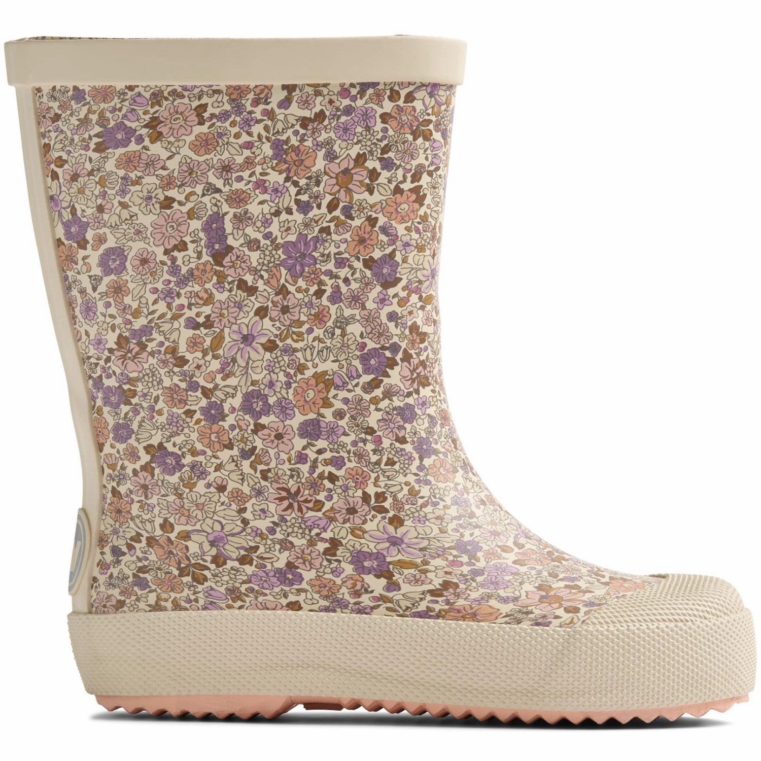Outdoor Exploration Wheat Lilac Flower Meadow Rubber Boot Muddy