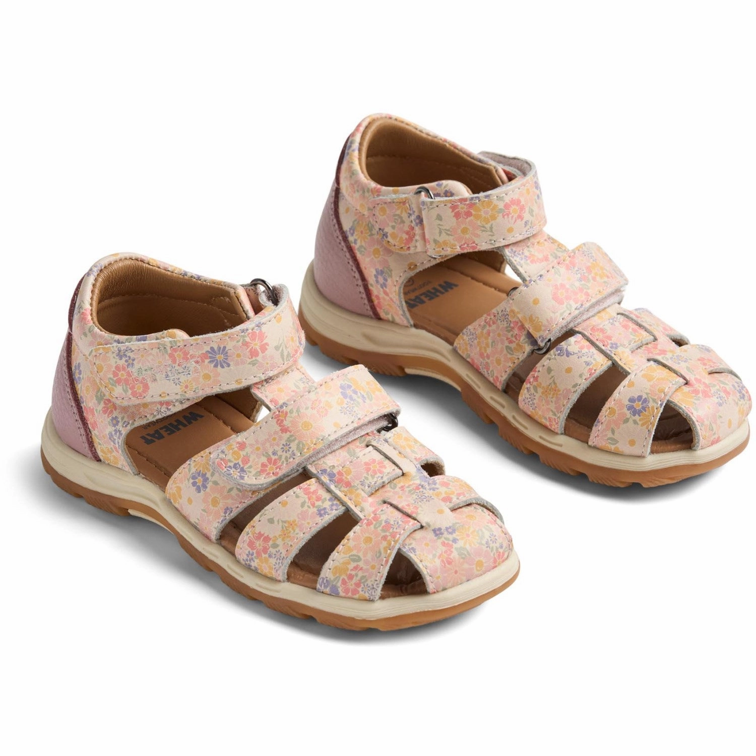 Fast Slide Wheat Multi Flowers Sandal Frei