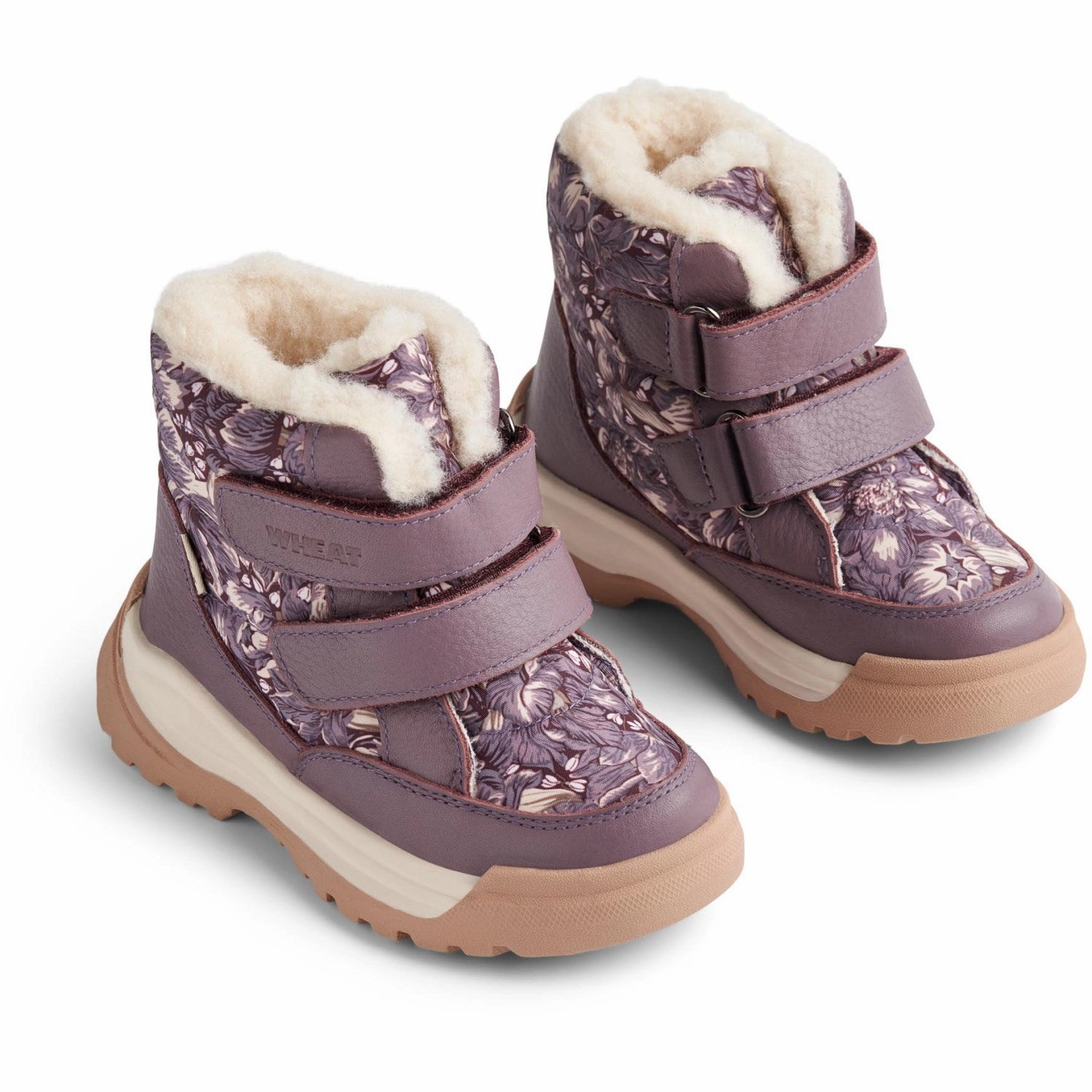 Wheat Purple Tulips Winterboot Millas Tex Wedge Heel
