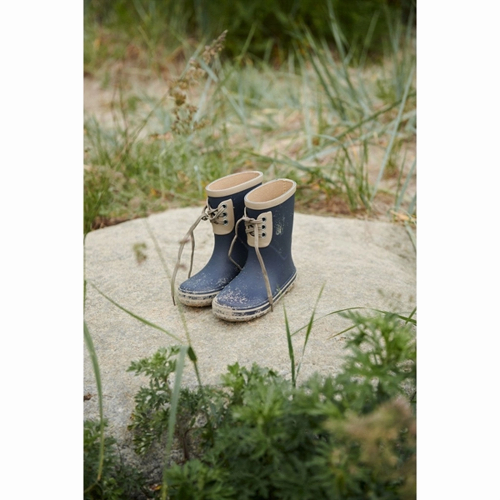 Sock Fit Steel Cap Wheat Rubber Boot Puddle Solid Ink