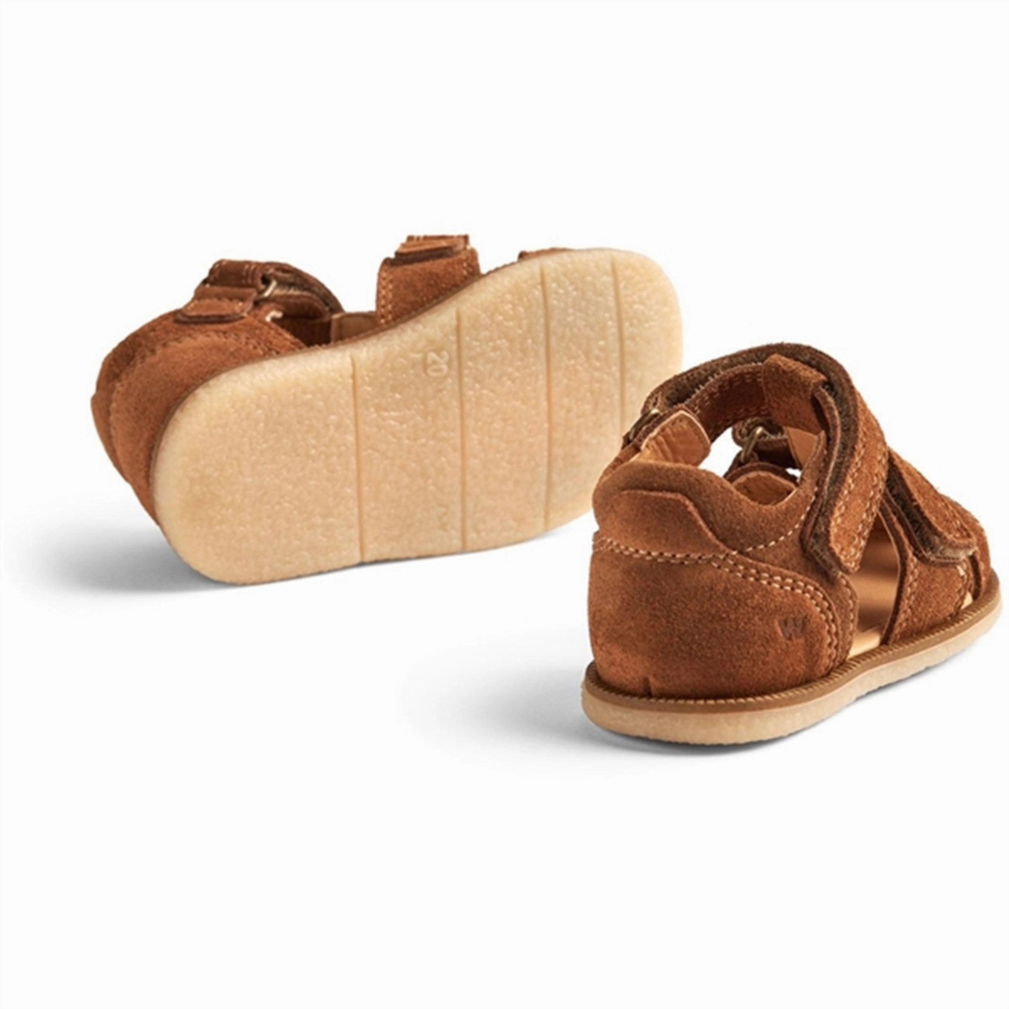 Wheat Sandal Closed Toe Baya Cognac Flat