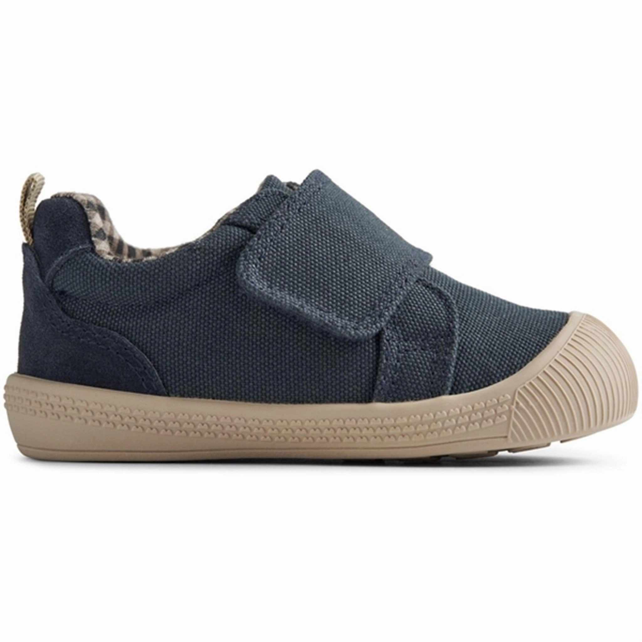 Wheat Shoe Prewalker Velcro Kei Navy Recycled Components
