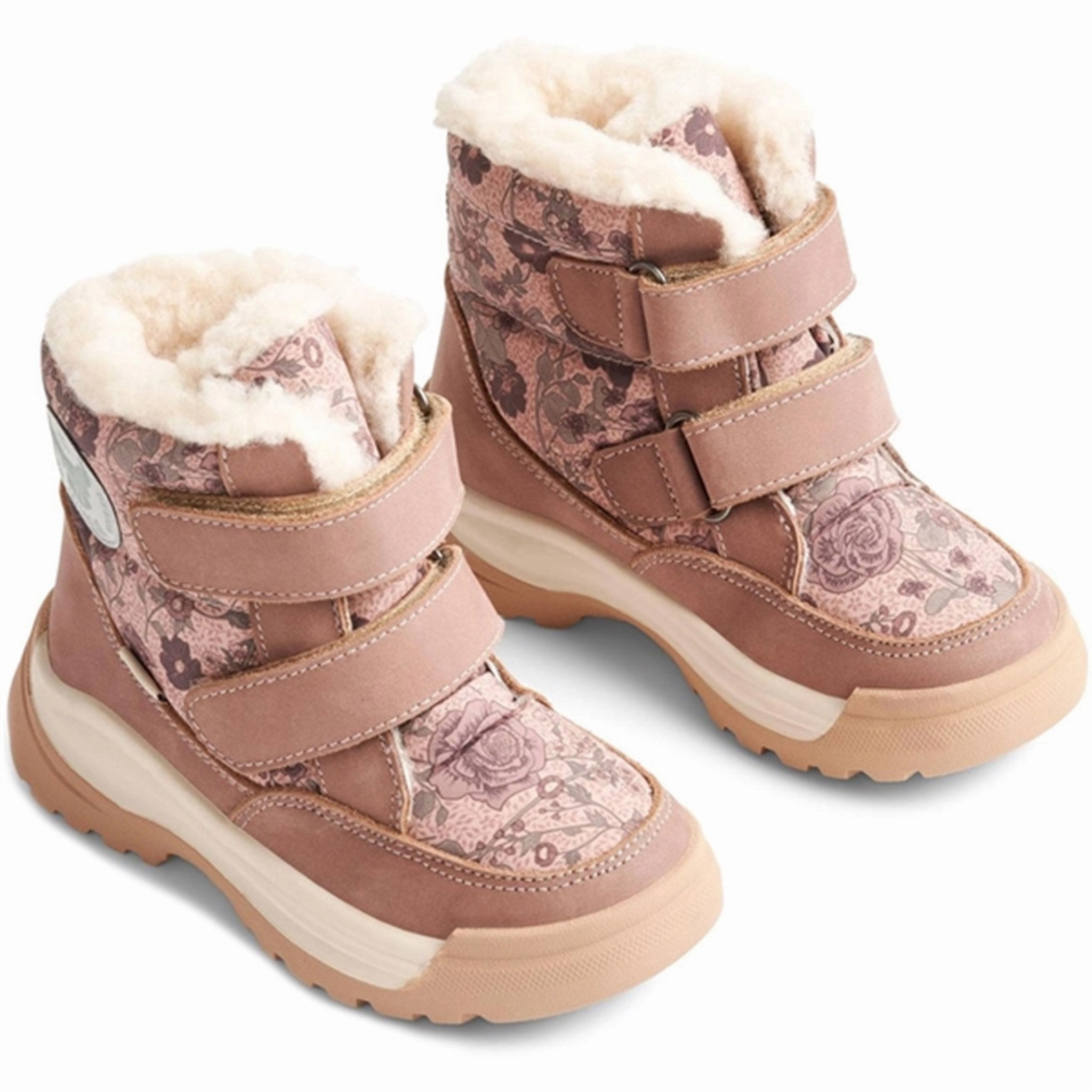 Wheat Winter Boots Millas Double Velcro Tex Print Dusty Rouge Anti Odor All Day Worker Street Sound