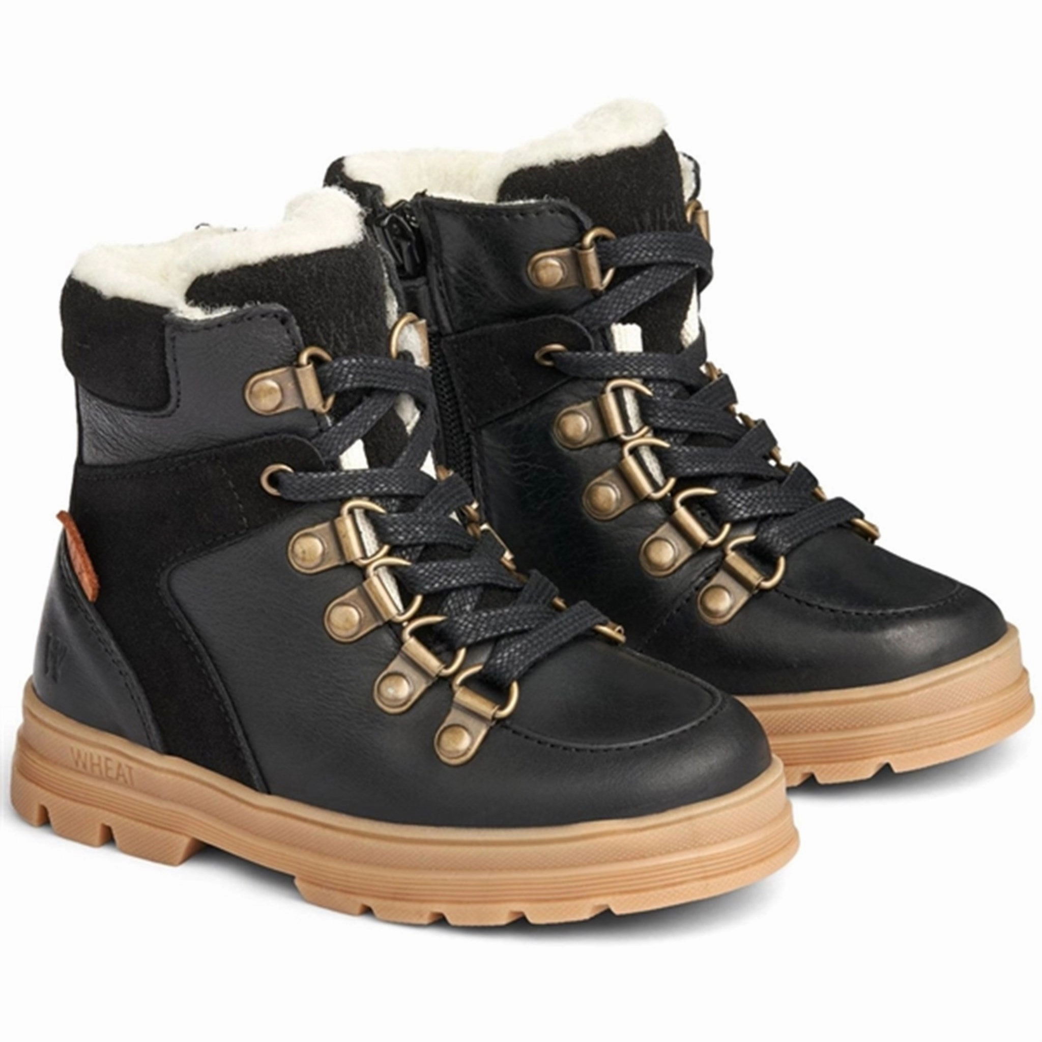 Wheat Winter Boots Toni Tex Hiker Black Stud Look Urban Commute