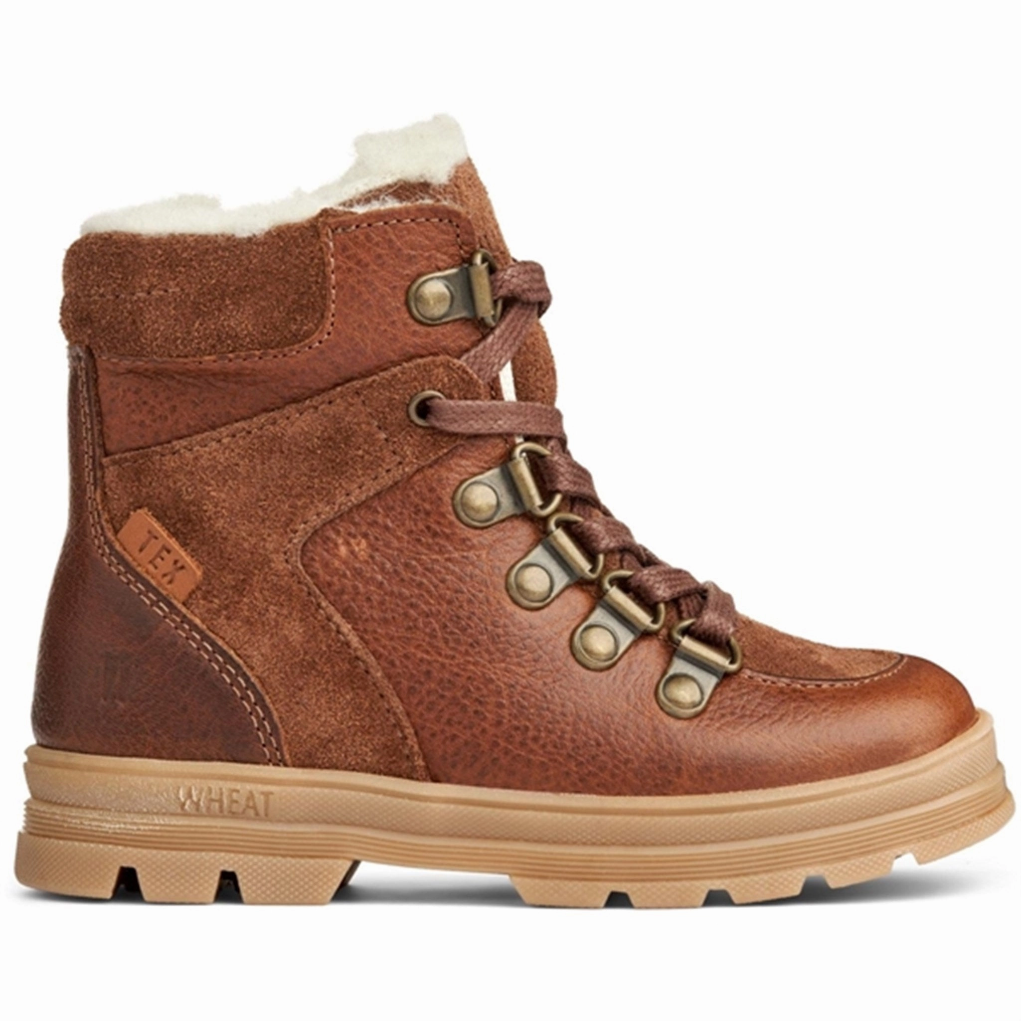 Eco Material Snowy Path Wheat Winter Boots Toni Tex Hiker Cognac