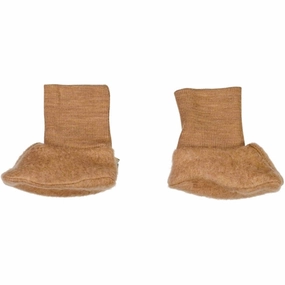 Wheat Wool Fleece Clay Melange Booties HighTop Custom Fit