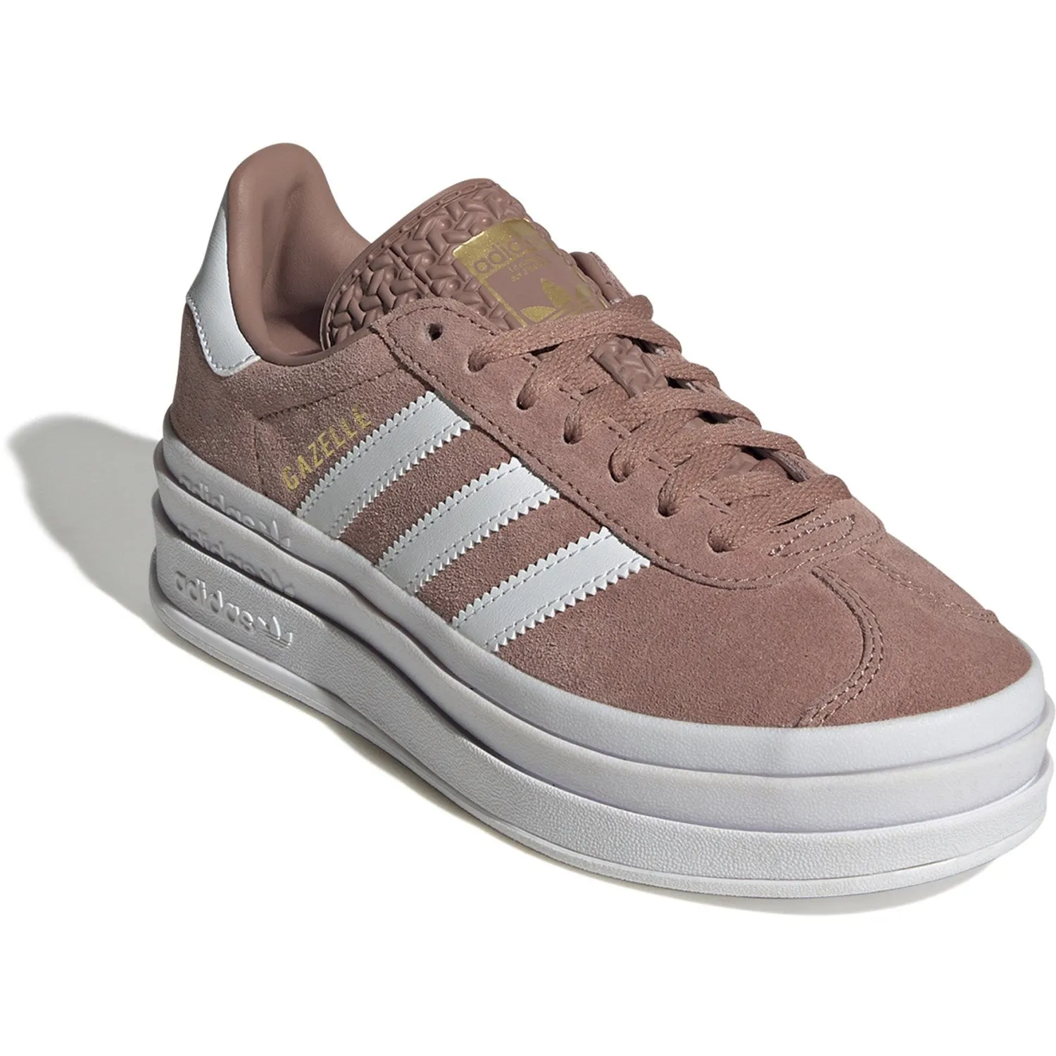 Premium cushioning adidas Originals Warm Clay/Ftwr White/Gold Met. Gazelle Bold J Sneakers