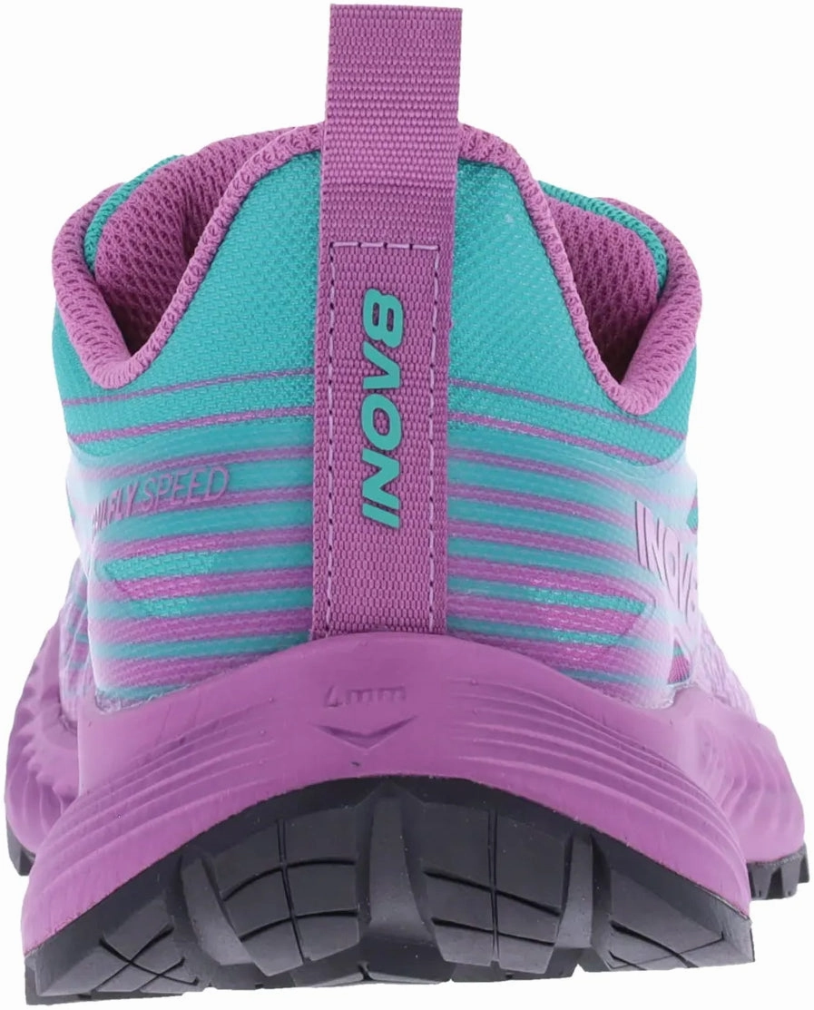 Ergonomic Lacing System Inov8 TrailFly Speed WIDE FIT Womens Trail Running Shoes - Blue