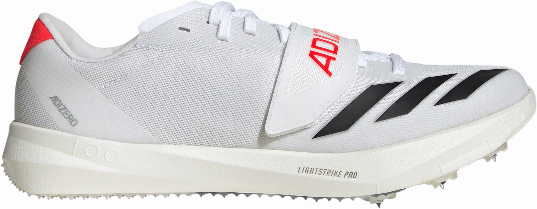 slip-resistant adidas Adizero Triple Jump / Pole Vault Field Event Spikes - White
