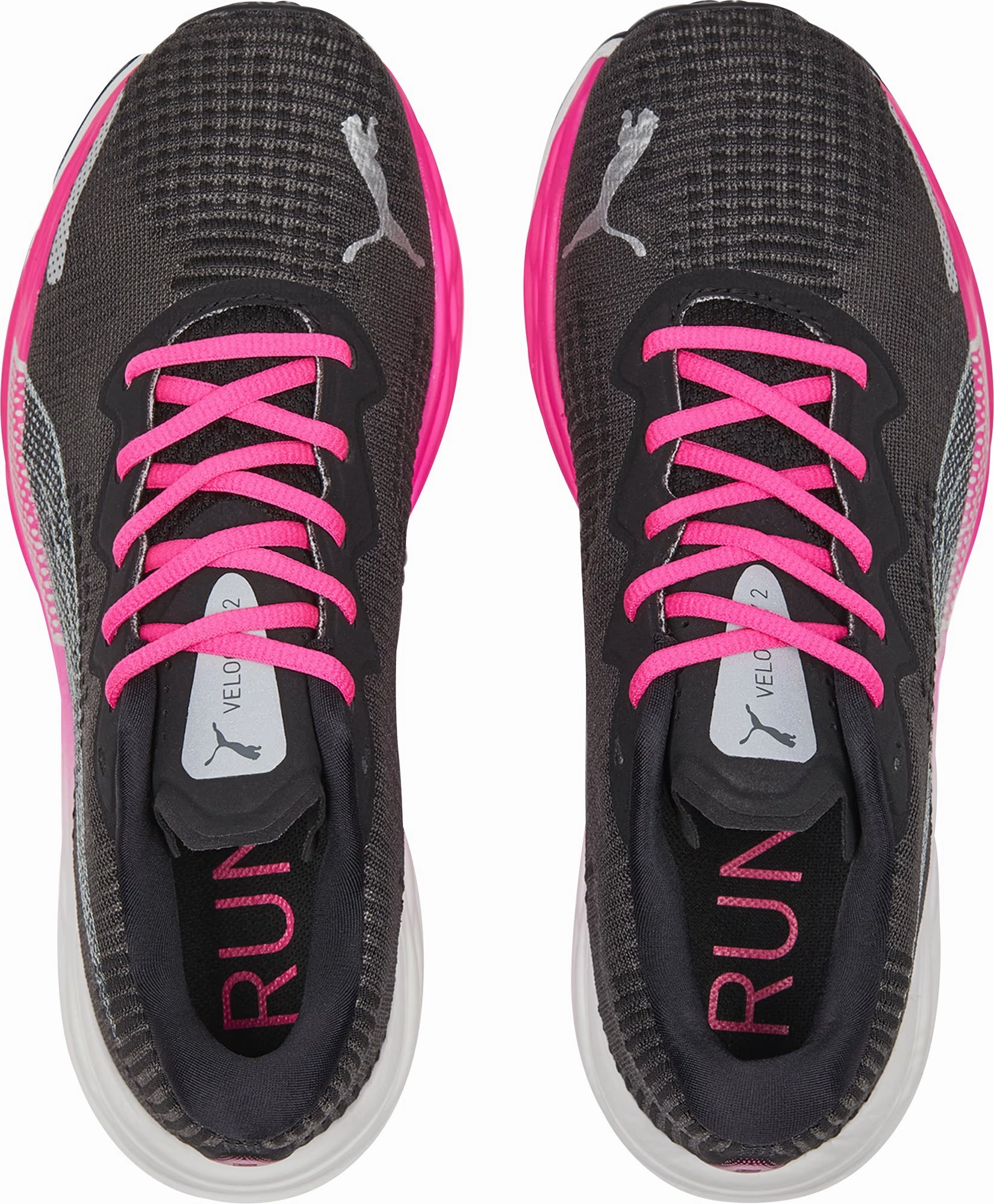 synthetic - upper shoes Comfortable Foot Mobility Puma Velocity Nitro 2 Womens Running Shoes - Black